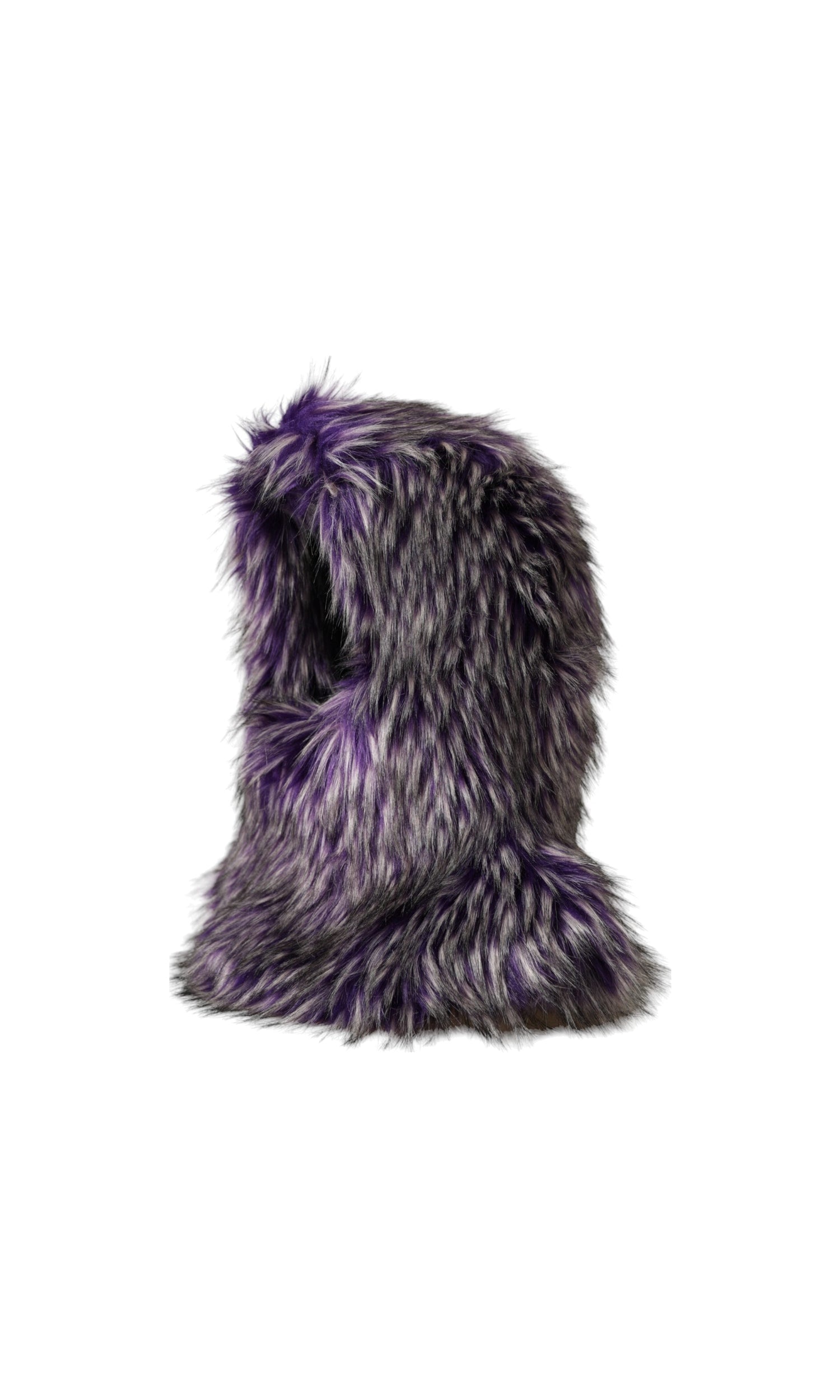 Dolce & Gabbana Faux Fur Whole Head Wrap Purple Hat Glam Steals