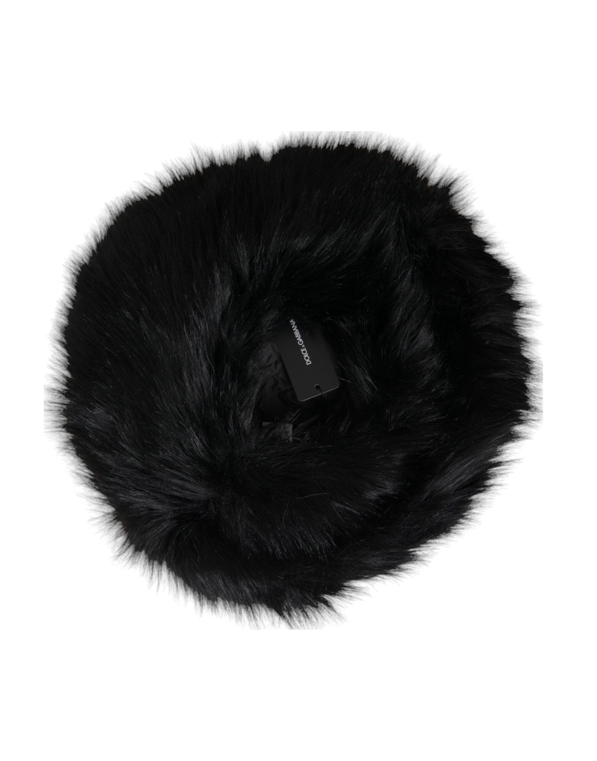 Dolce & Gabbana Faux Fur Womens Bucket Black Hat Glam Steals