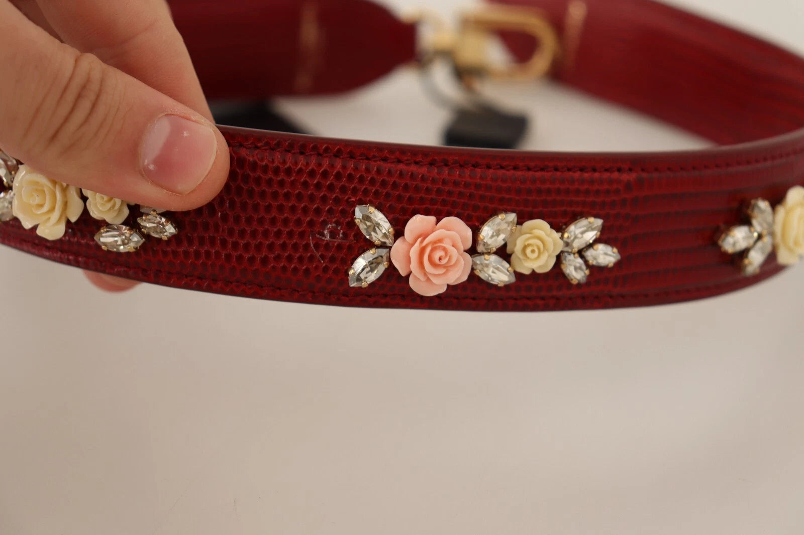 Dolce & Gabbana Floral Crystals Exotic Shoulder Strap Bag Accessory Glam Steals