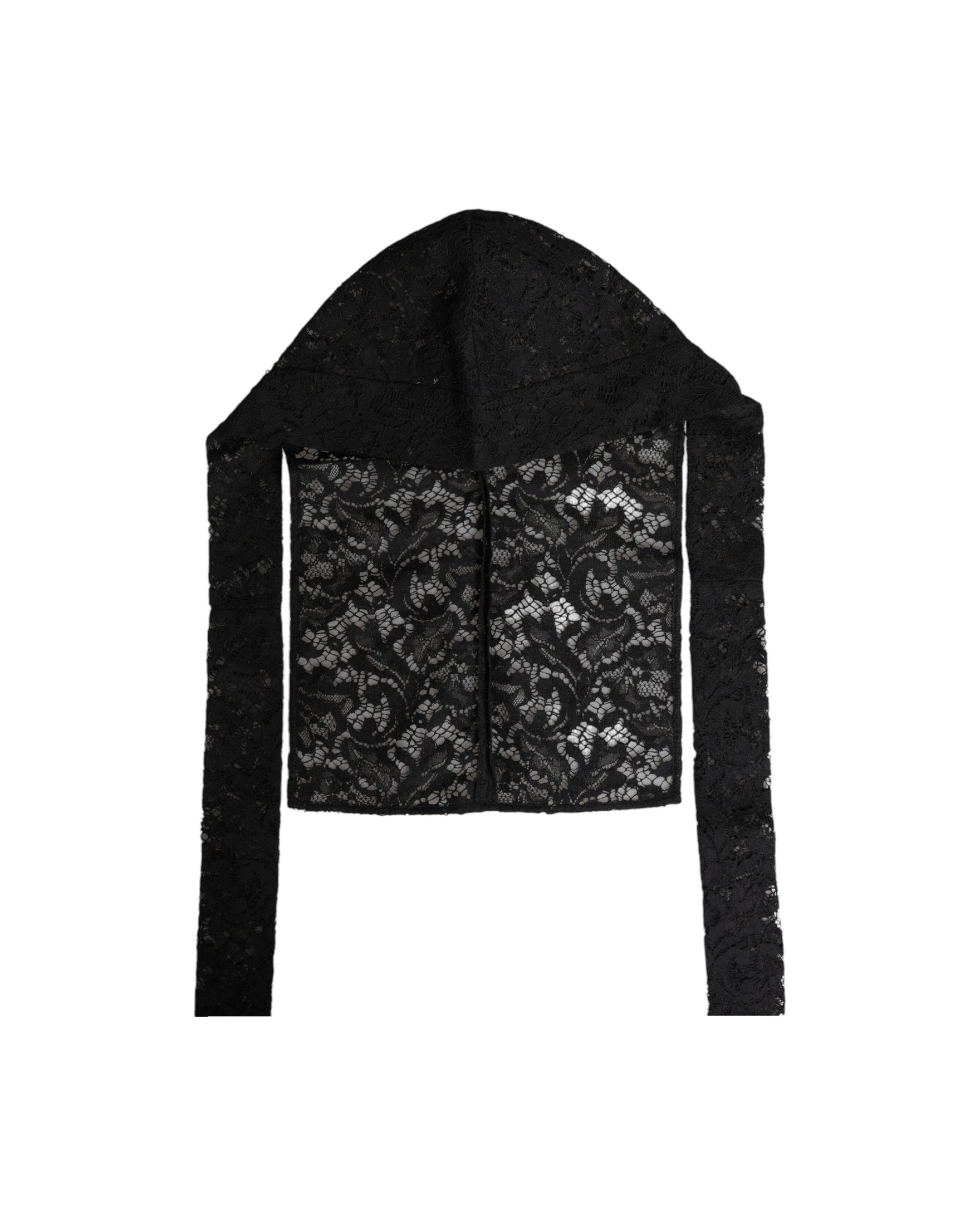 Dolce & Gabbana Floral Lace Whole Head Wrap Black Hat Glam Steals