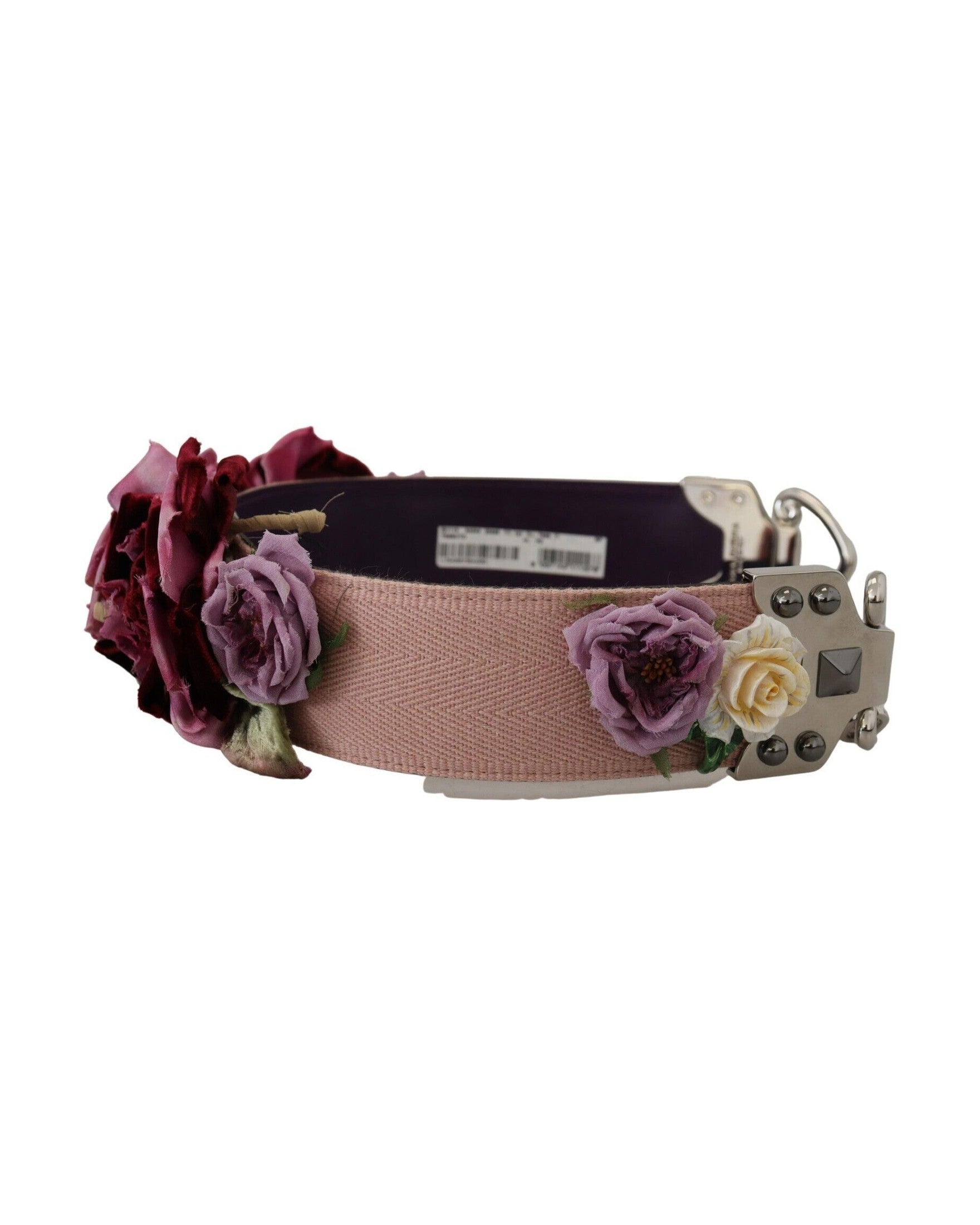 Dolce & Gabbana Floral Leather Shoulder Strap Beige Accessory Glam Steals