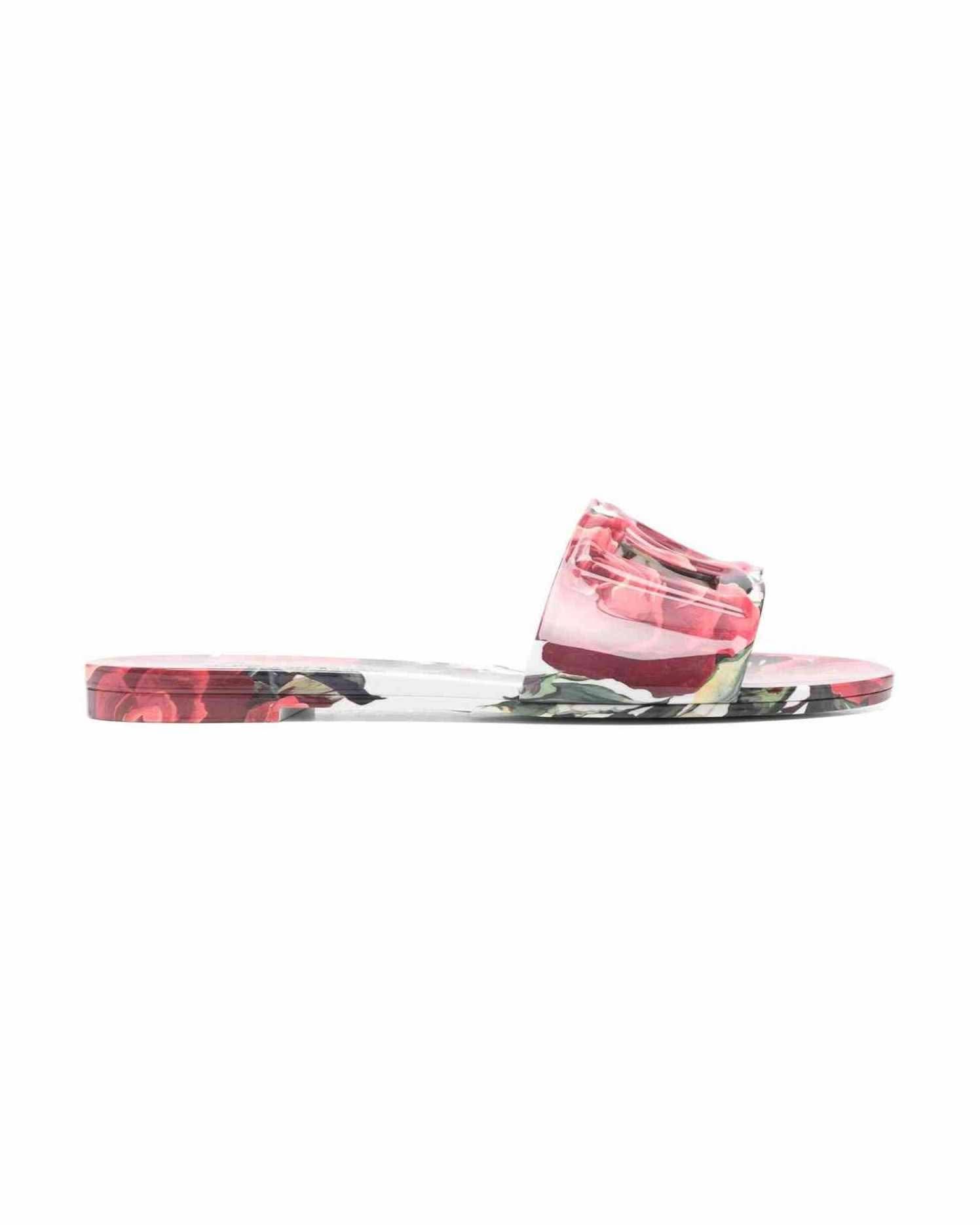 Dolce & Gabbana Floral Print Slides Sandals
