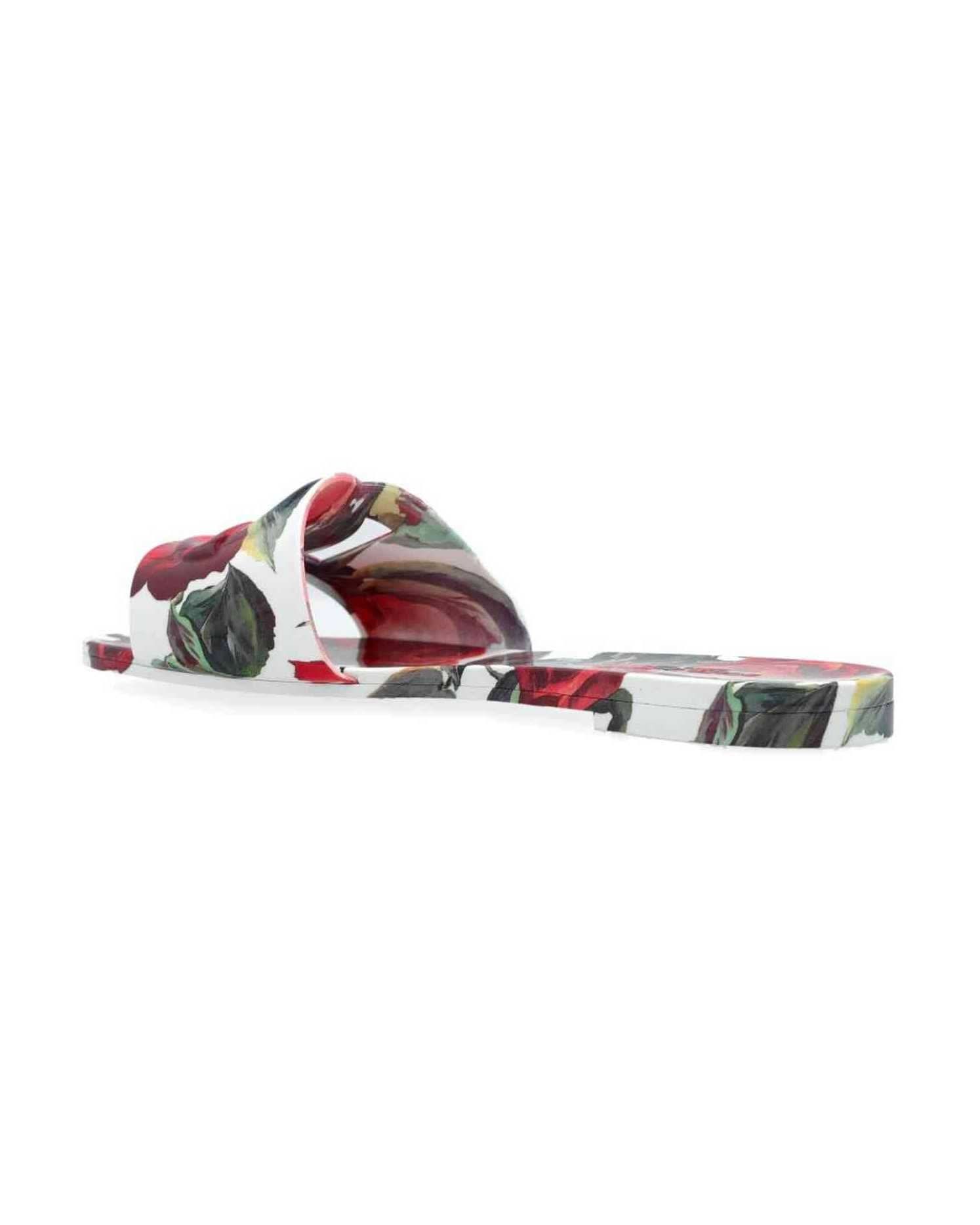 Dolce & Gabbana Floral Print Slides Sandals