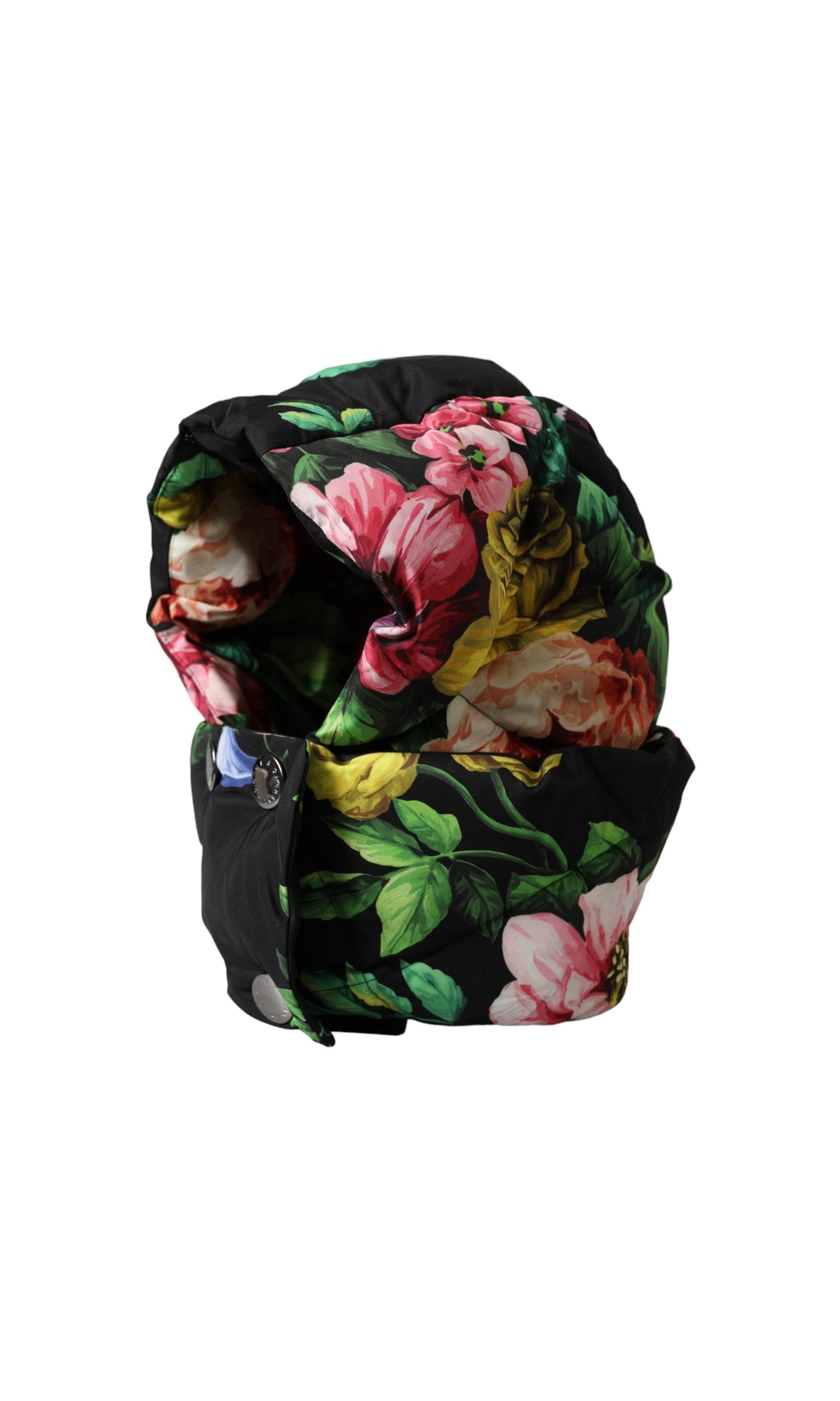 Dolce & Gabbana Floral Print Whole Head Wrap Black Hat Glam Steals