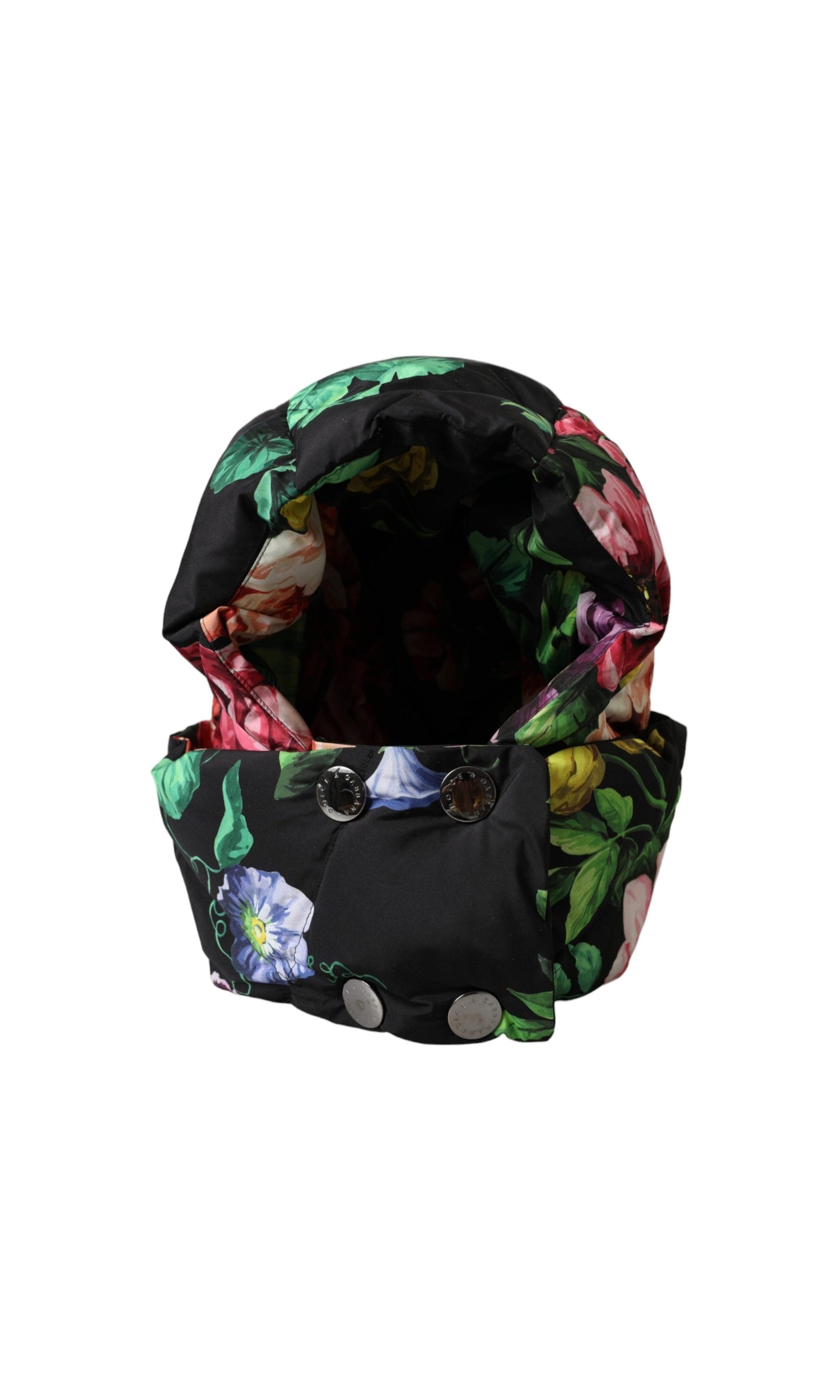 Dolce & Gabbana Floral Print Whole Head Wrap Black Hat Glam Steals