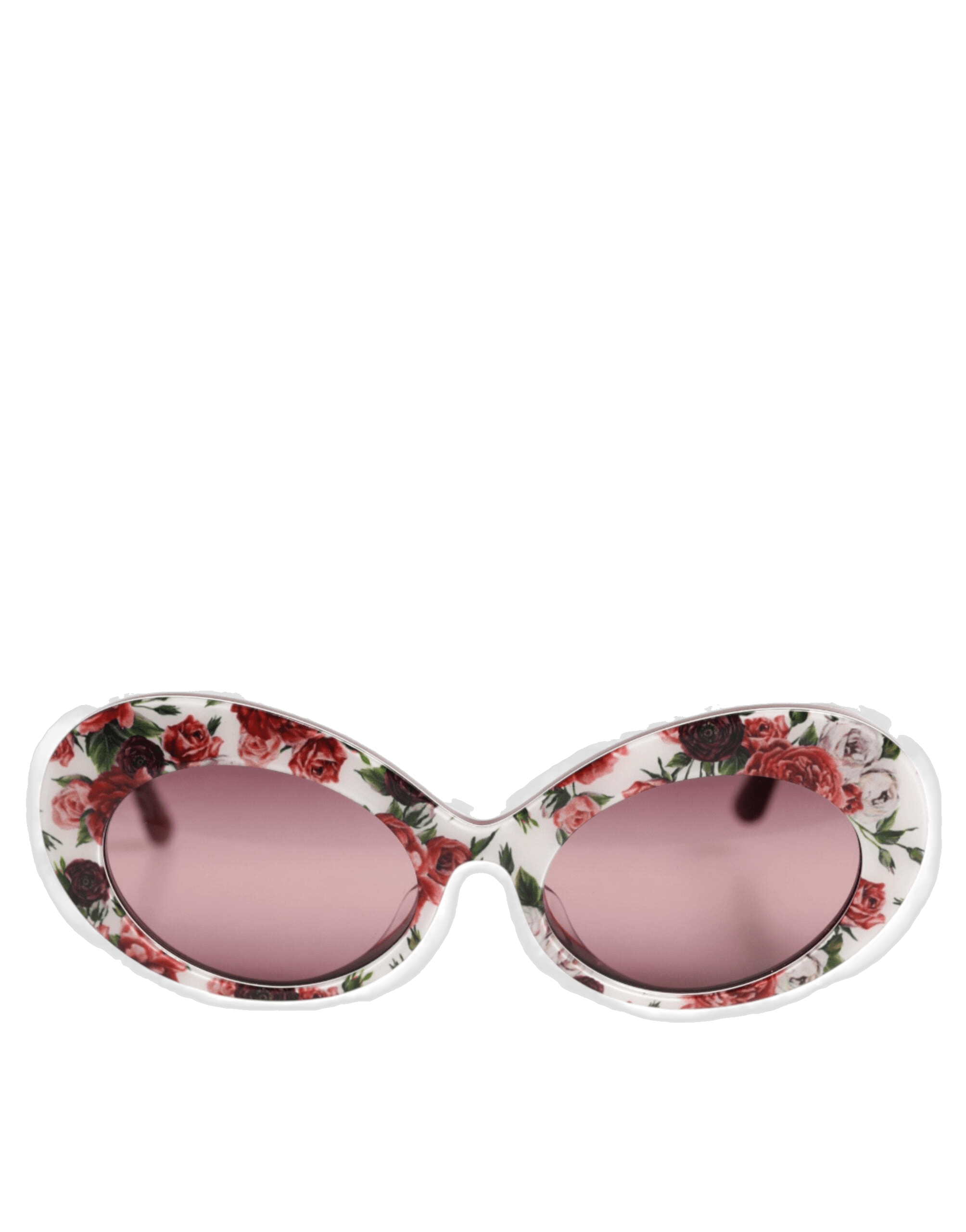 Dolce & Gabbana Floral Printed Acetate Oval Eyewear Sunglasses Glam Steals