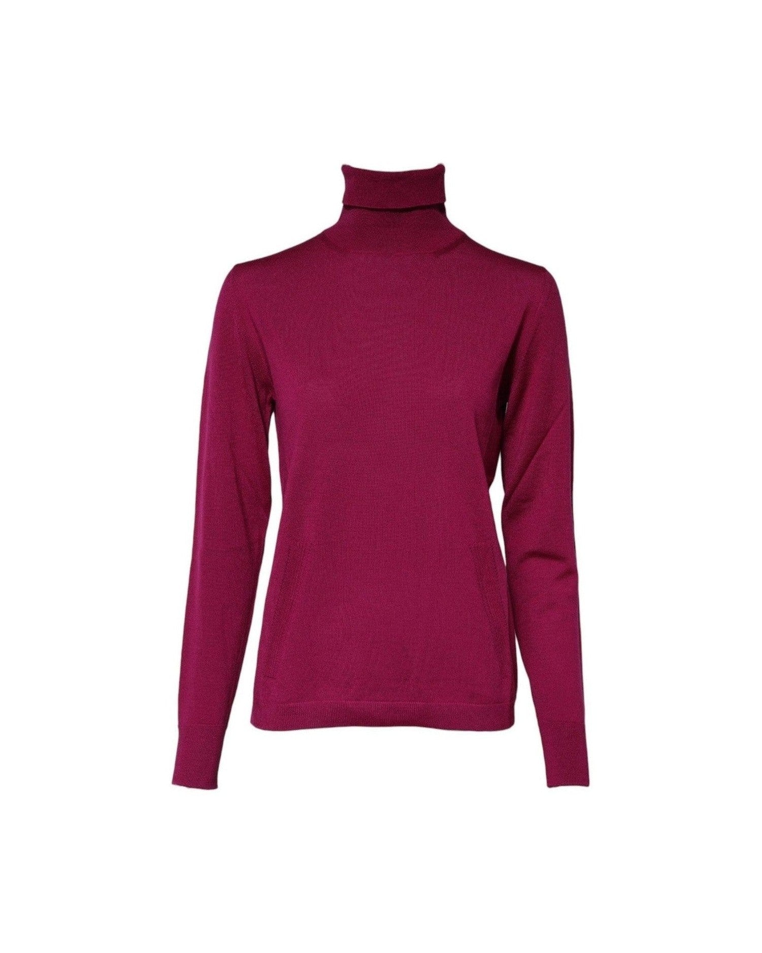Dolce & Gabbana Fuchsia Wool Long Sleeves Turtleneck Sweater Glam Steals