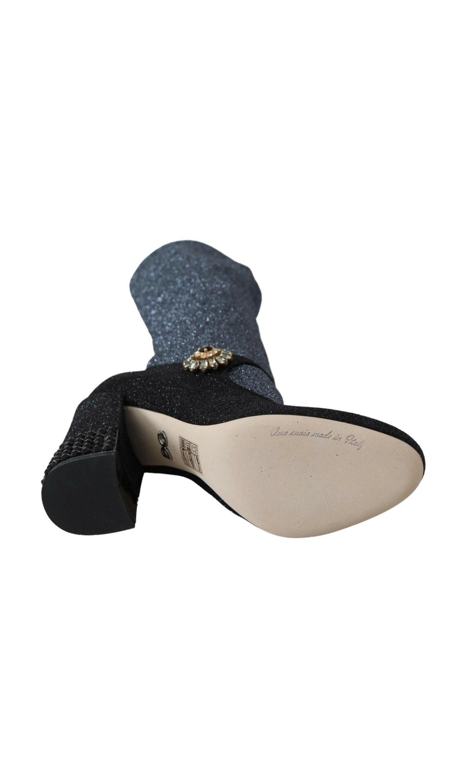 Dolce & Gabbana Glamorous Crystal-Embellished Booties Glam Steals