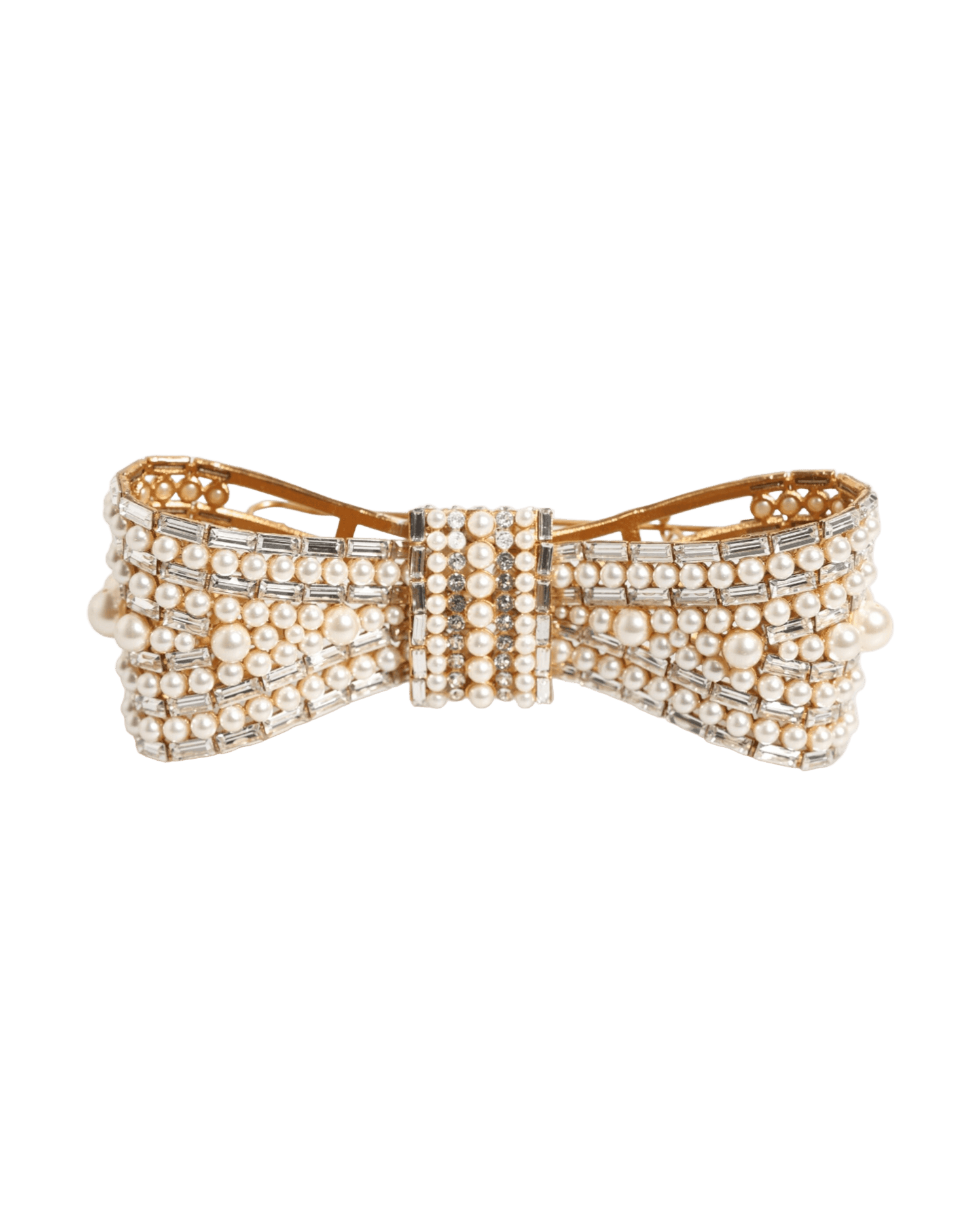 Dolce & Gabbana Gold Brass Glas Crystal Faux Pearl Embellished Brooch Brooches & Lapel Pins