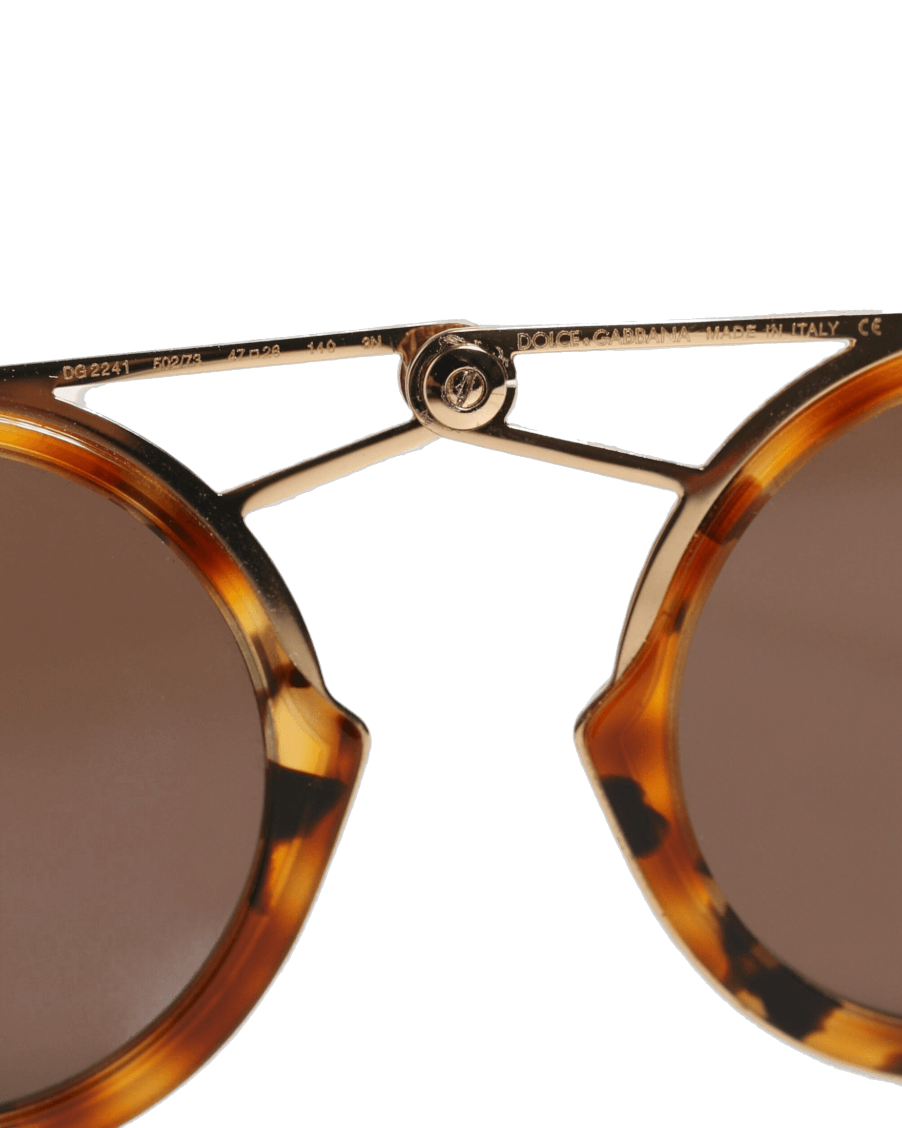 Dolce & Gabbana Gold Havana Frame Dg Fatto A Mano Eyewear Sunglasses Sunglasses
