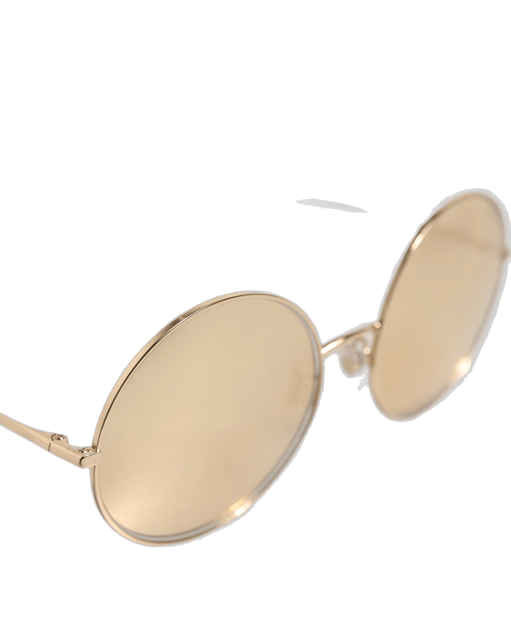 Dolce & Gabbana Gold Metal Round Shades Eyewear Sunglasses Sunglasses