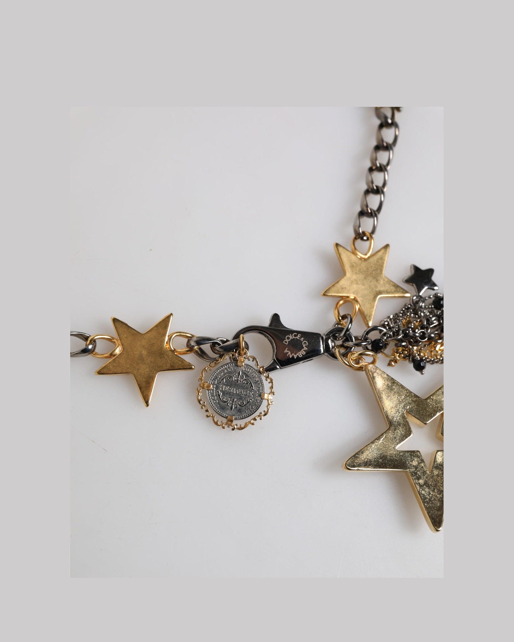 Dolce & Gabbana Gold Silver Brass Embellished Waist Chain Belt Glam Steals