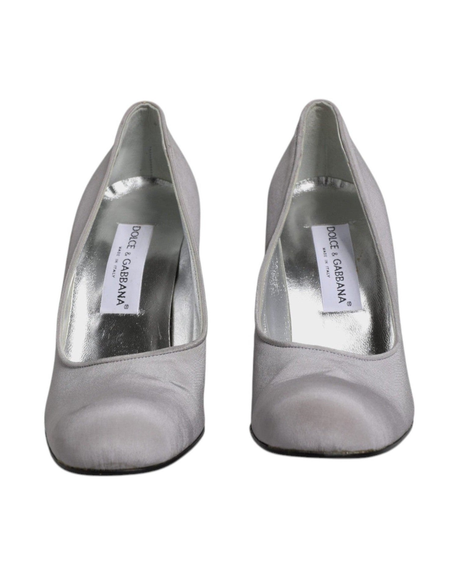 Dolce & Gabbana Gray Suede Leather High Heel Pumps Shoes Heels