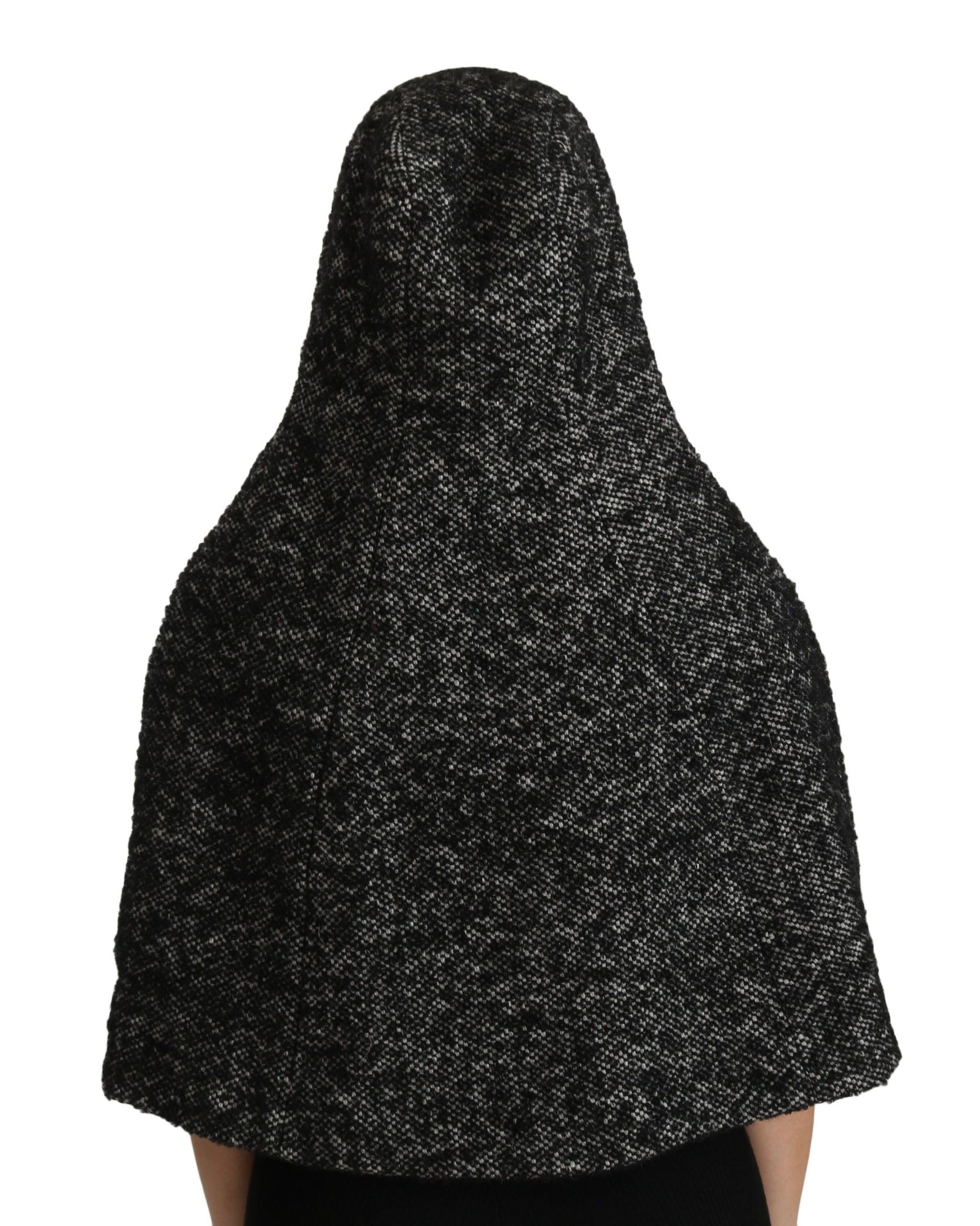 Dolce & Gabbana Gray Wool Elegant Hooded Scarf By Iconic Italian Label Glam Steals