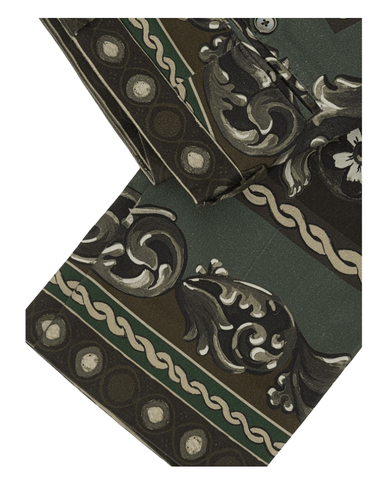 Dolce & Gabbana Green Cotton Casual Pant Pants