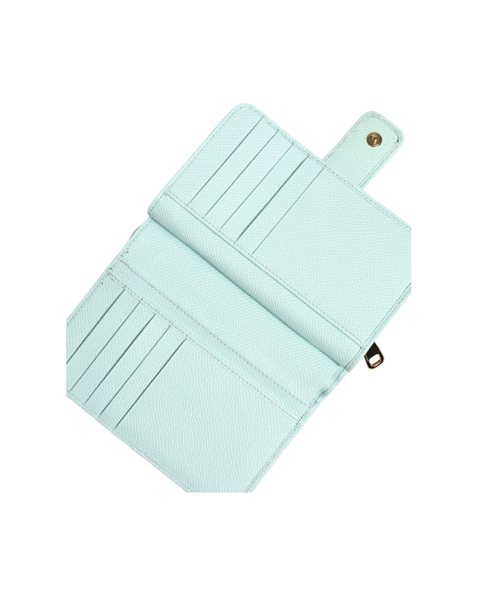 Dolce & Gabbana Green Leather Mint Bifold Continental Clutch Wallet Glam Steals