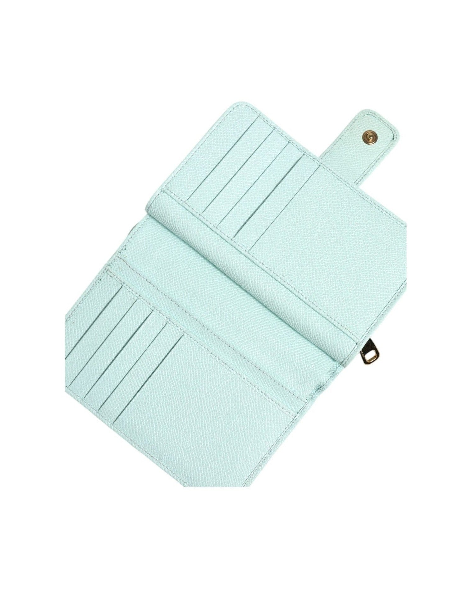 Dolce & Gabbana Green Leather Mint Bifold Continental Clutch Wallet Glam Steals