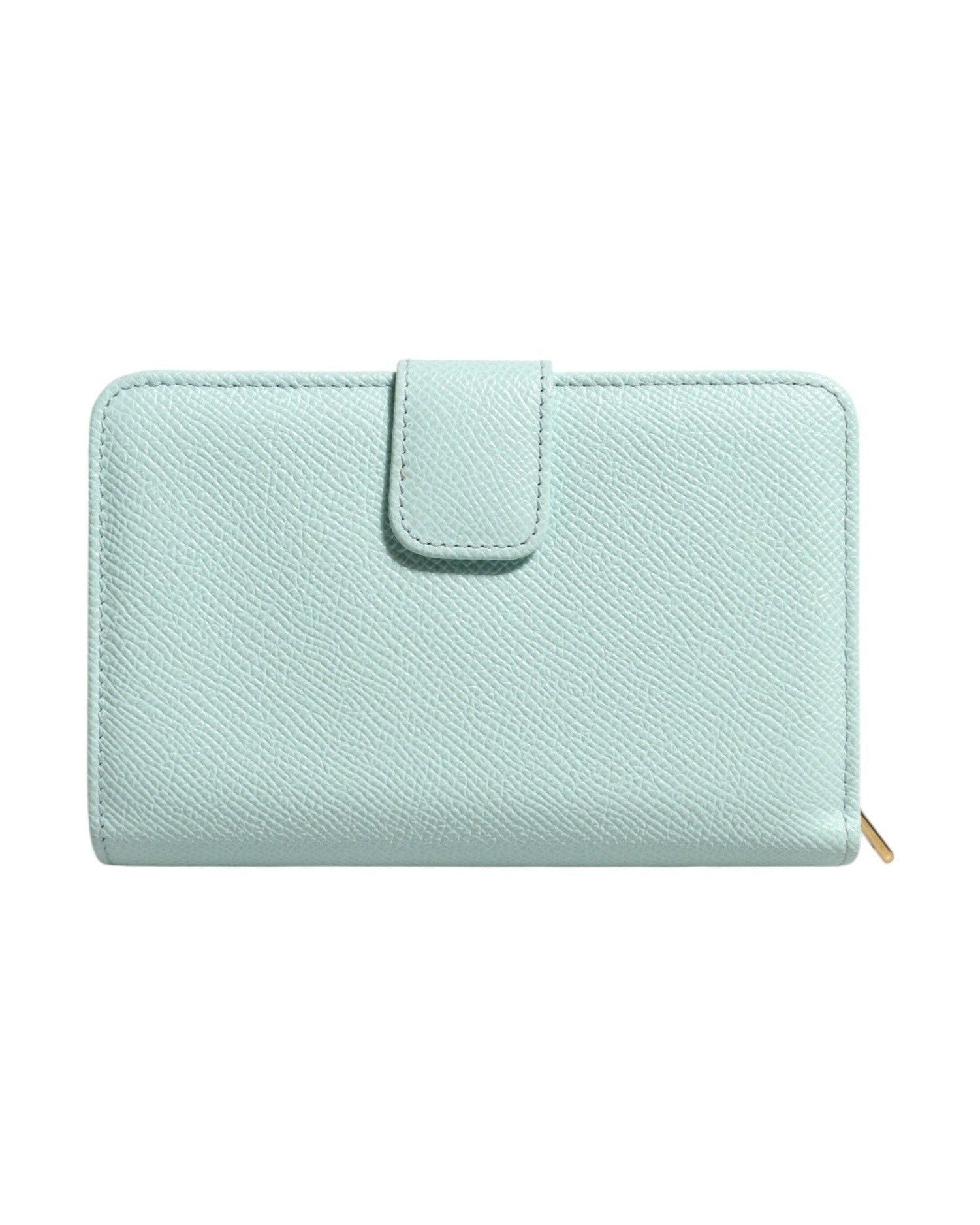 Dolce & Gabbana Green Leather Mint Bifold Continental Clutch Wallet Glam Steals