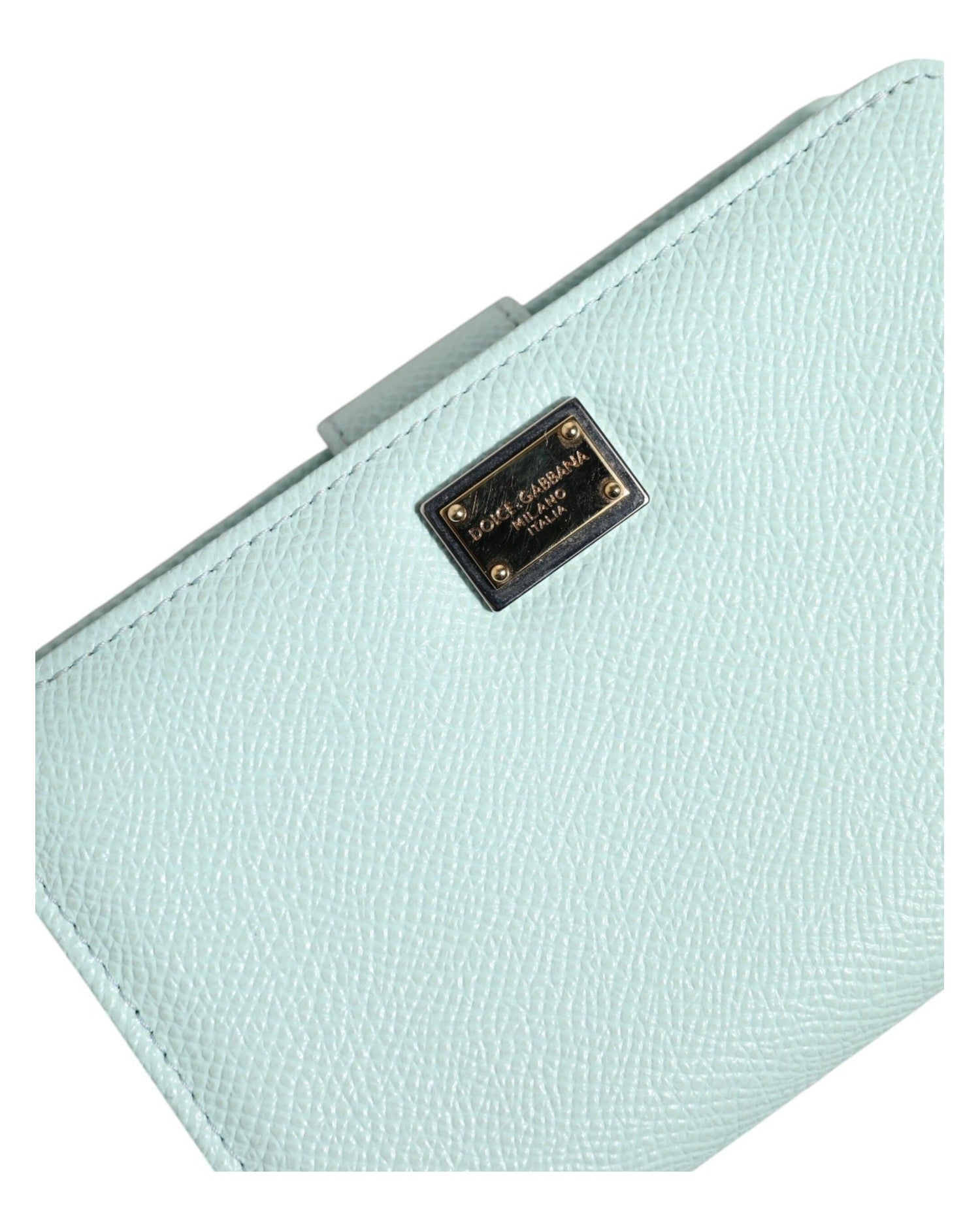 Dolce & Gabbana Green Leather Mint Bifold Continental Clutch Wallet Glam Steals