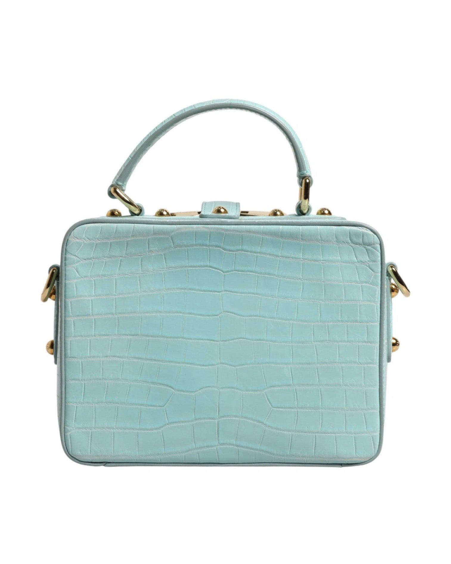 Dolce & Gabbana Green Leather Mint Embossed Padlock Shoulder Bag Glam Steals