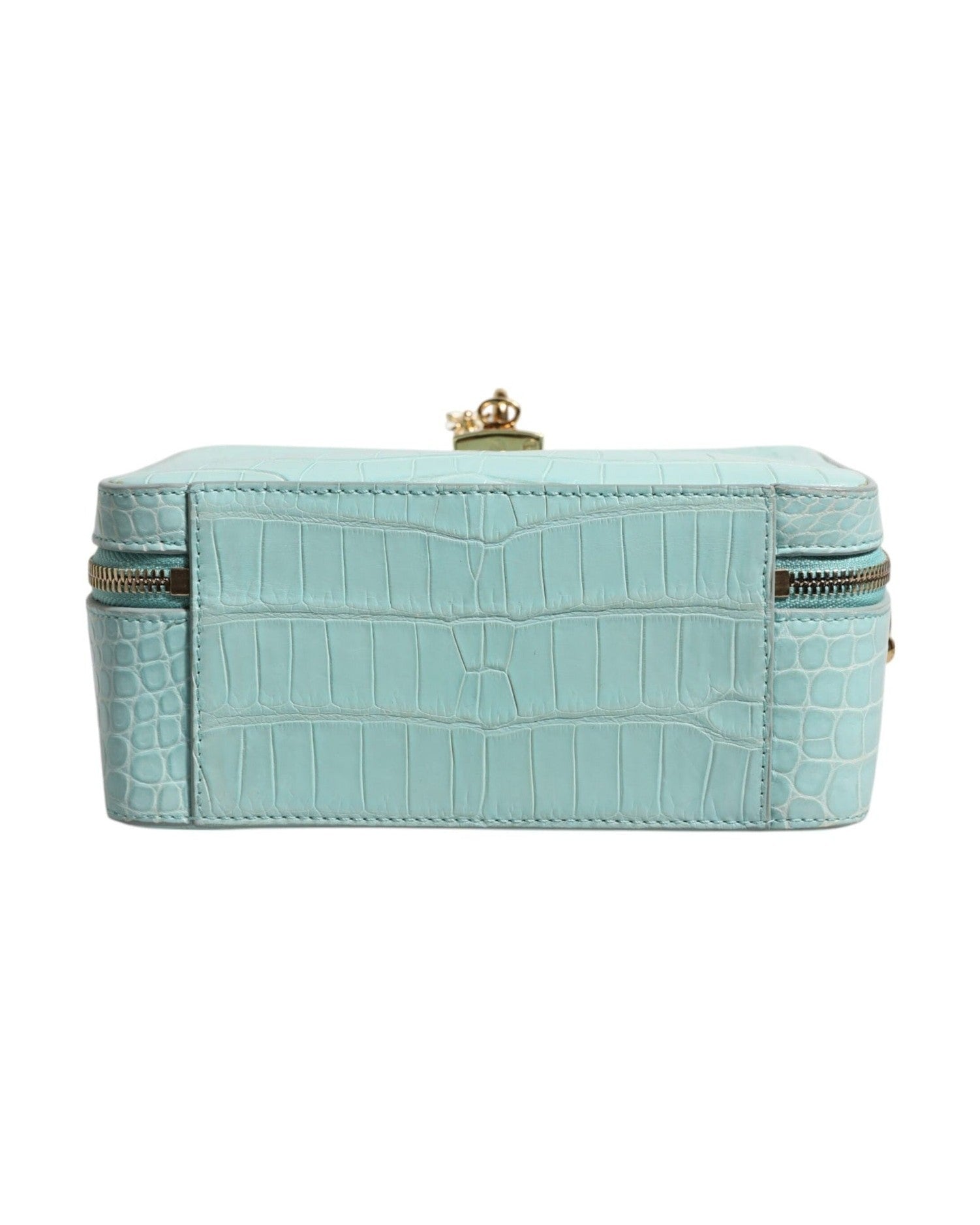 Dolce & Gabbana Green Leather Mint Embossed Padlock Shoulder Bag Glam Steals