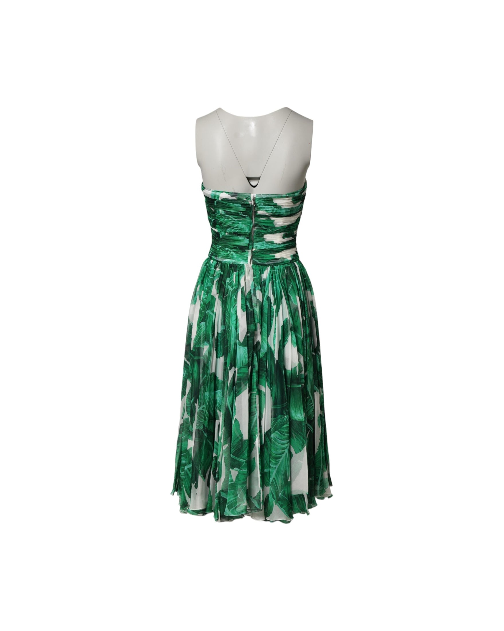 Dolce & Gabbana Green Pineapple Embellished Bananaleaf Dress Glam Steals