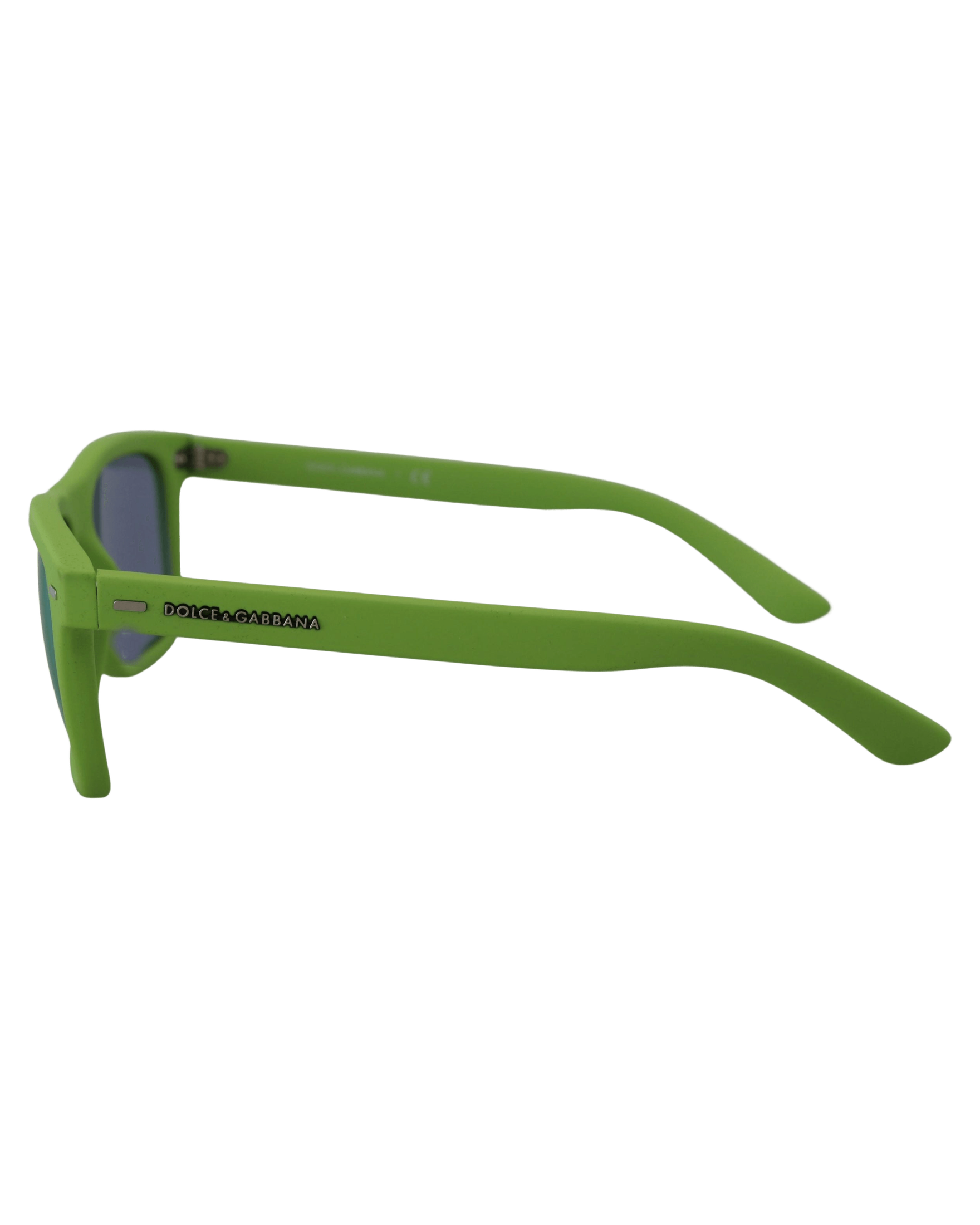 Dolce & Gabbana Green Rubber Full Rim Frame Shades Dg6095 Acid Sunglasses Glam Steals