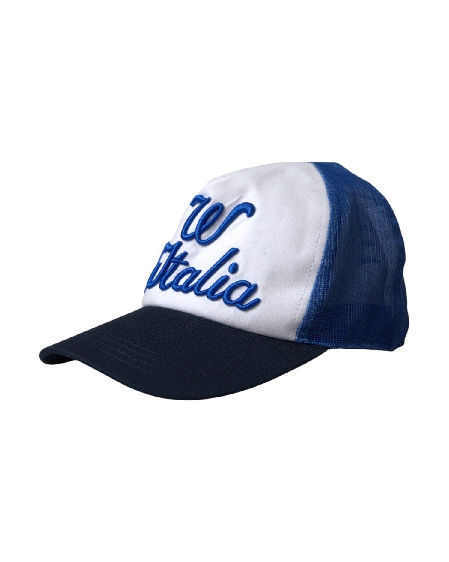 Dolce & Gabbana Italia Mesh Baseball Blue White Black Hat Glam Steals