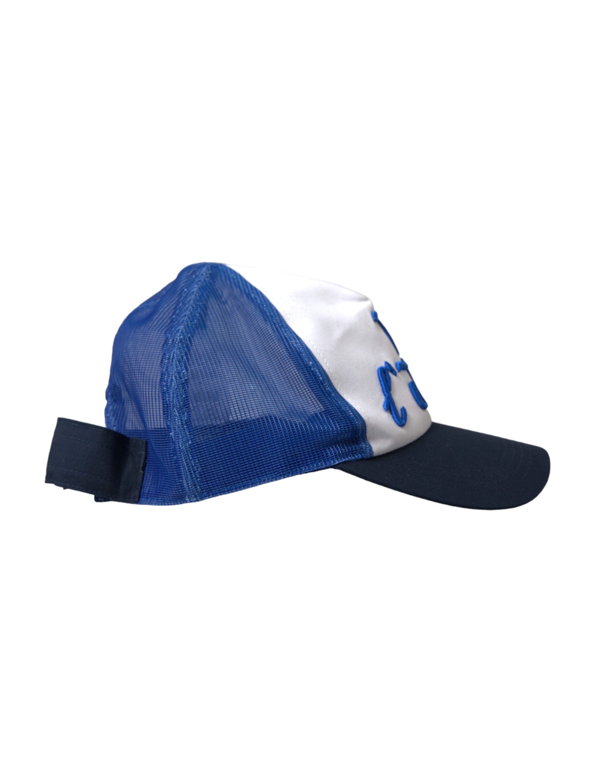 Dolce & Gabbana Italia Mesh Baseball Blue White Black Hat Glam Steals
