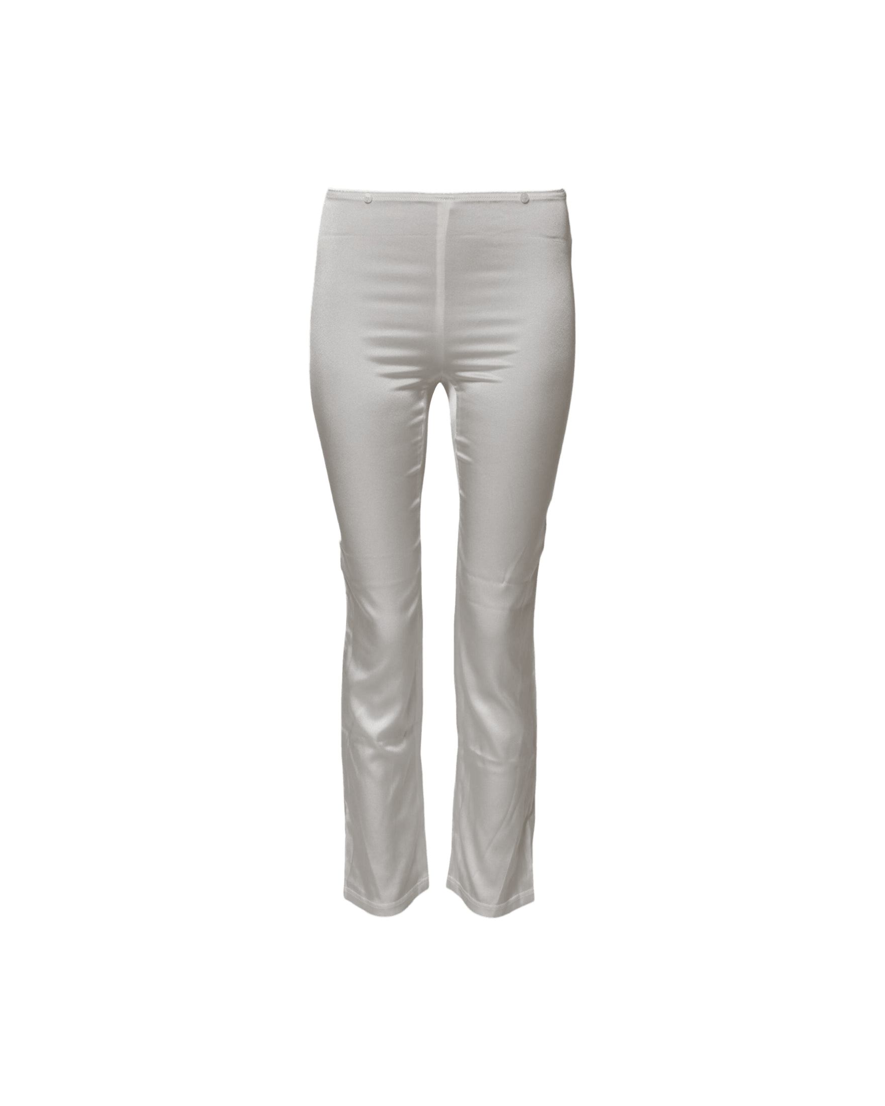 Dolce & Gabbana Ivory Silk Tapered High Waist Pant Glam Steals