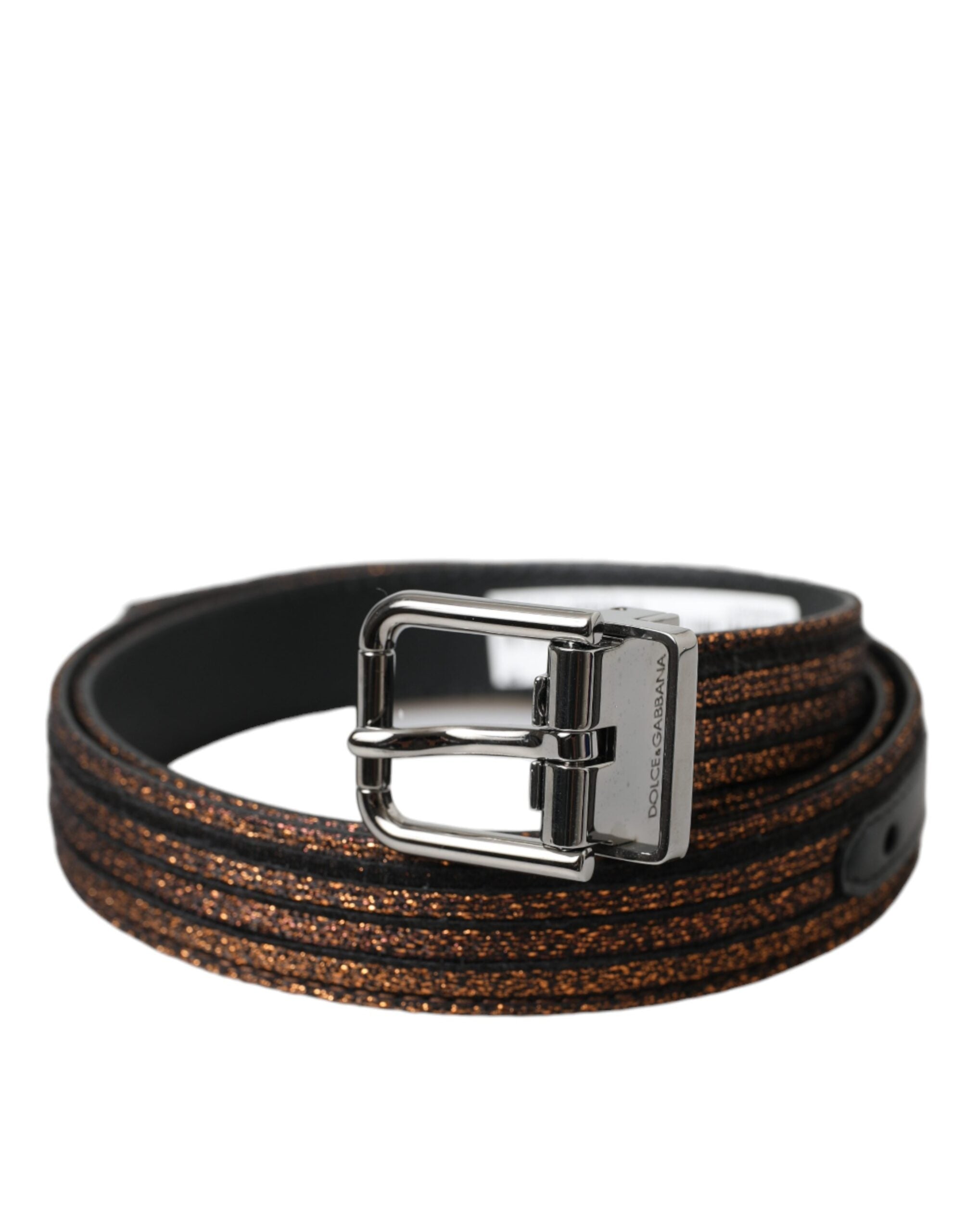 Dolce & Gabbana Jacquard Stripes Metal Buckle Belt Glam Steals