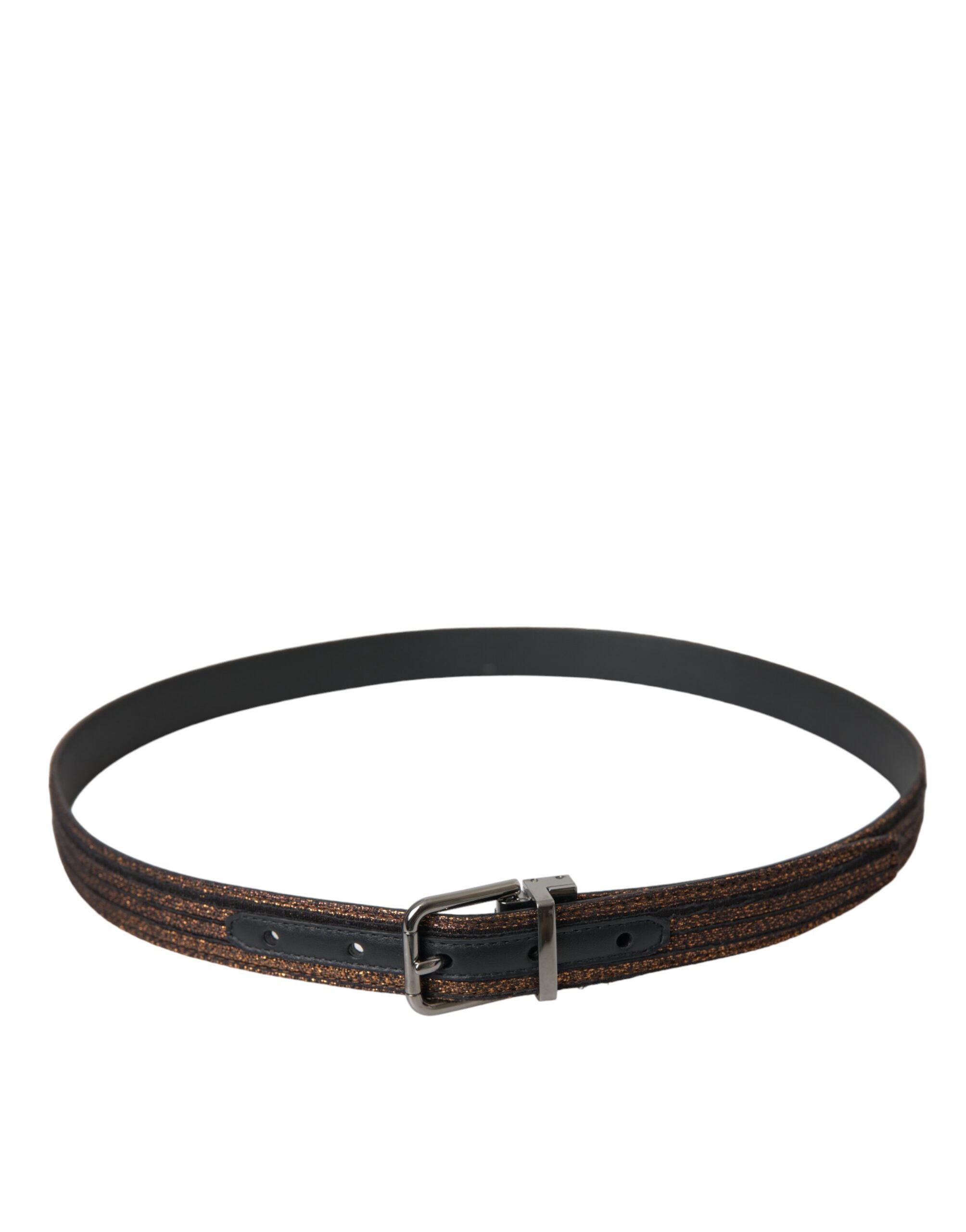 Dolce & Gabbana Jacquard Stripes Metal Buckle Belt Glam Steals