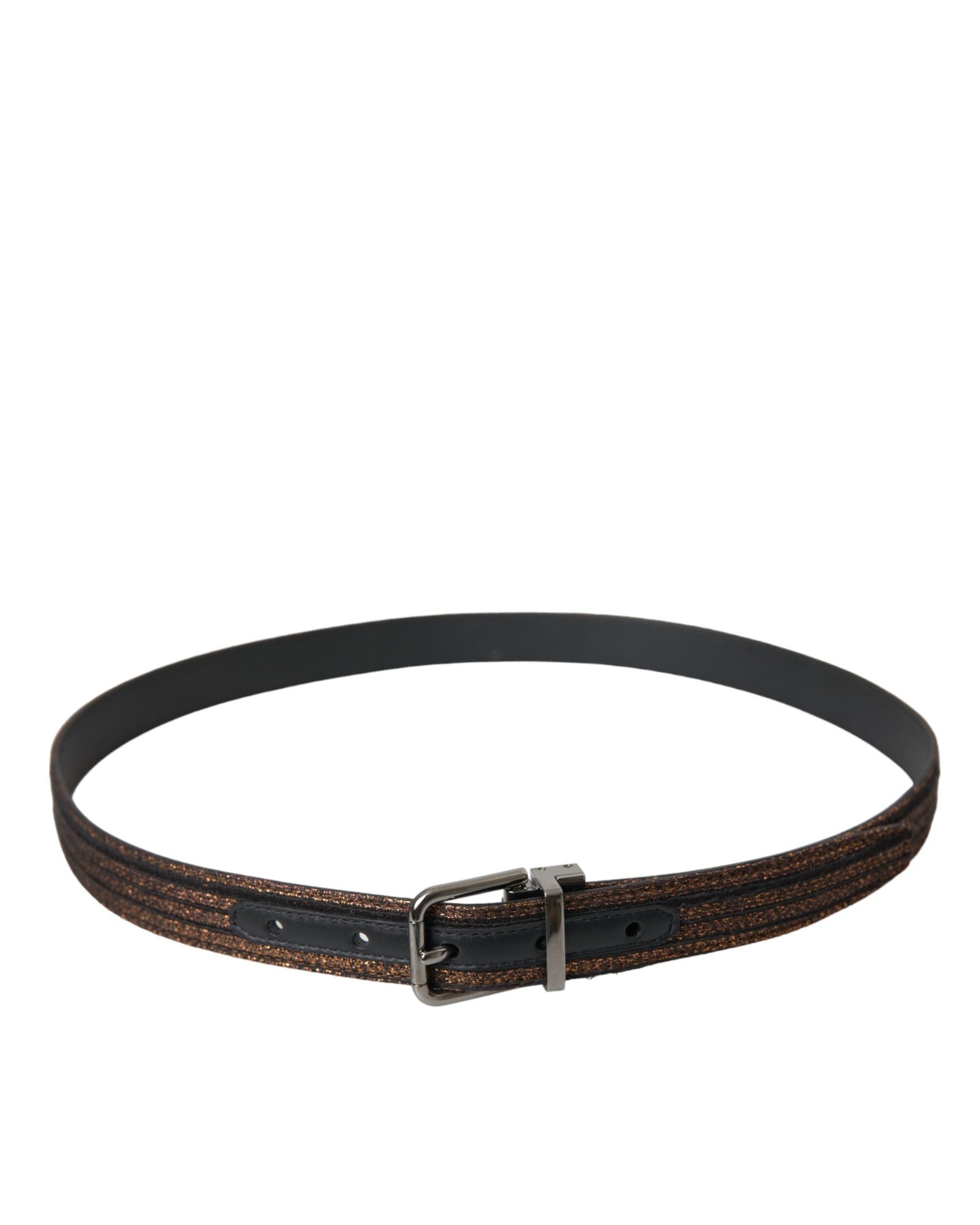 Dolce & Gabbana Jacquard Stripes Metal Buckle Belt Belts