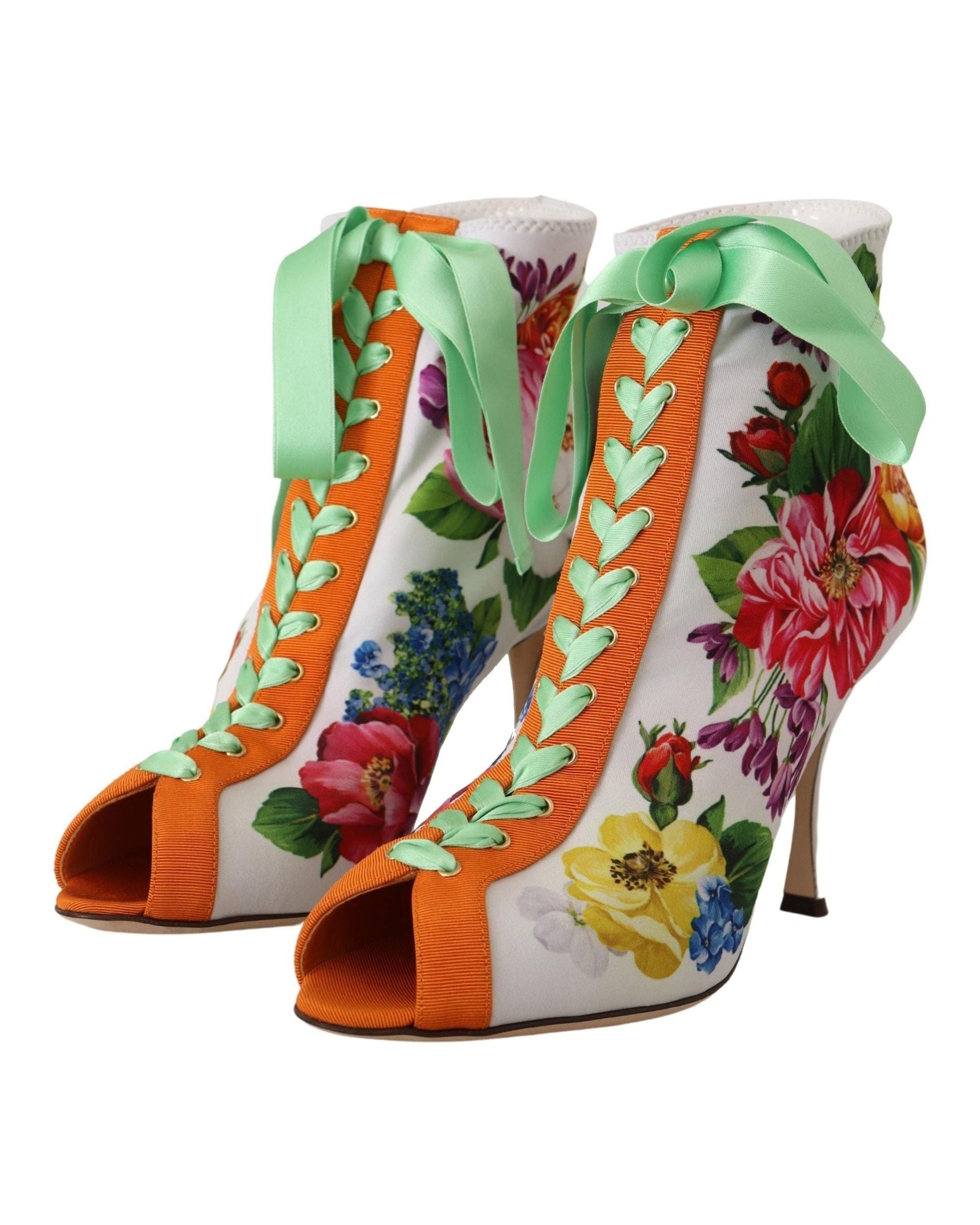 Dolce & Gabbana Jersey Stretch Boots Open Toes Heels Heels