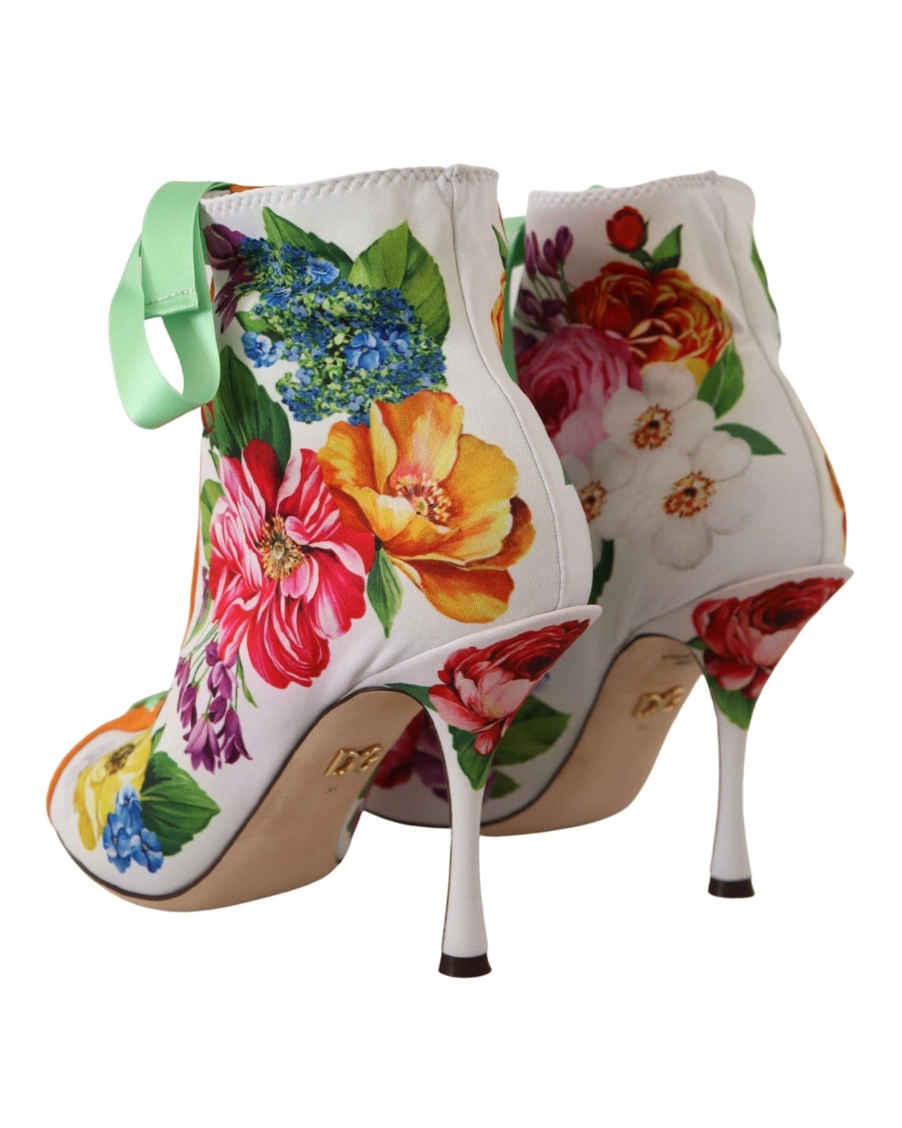 Dolce & Gabbana Jersey Stretch Boots Open Toes Heels Heels