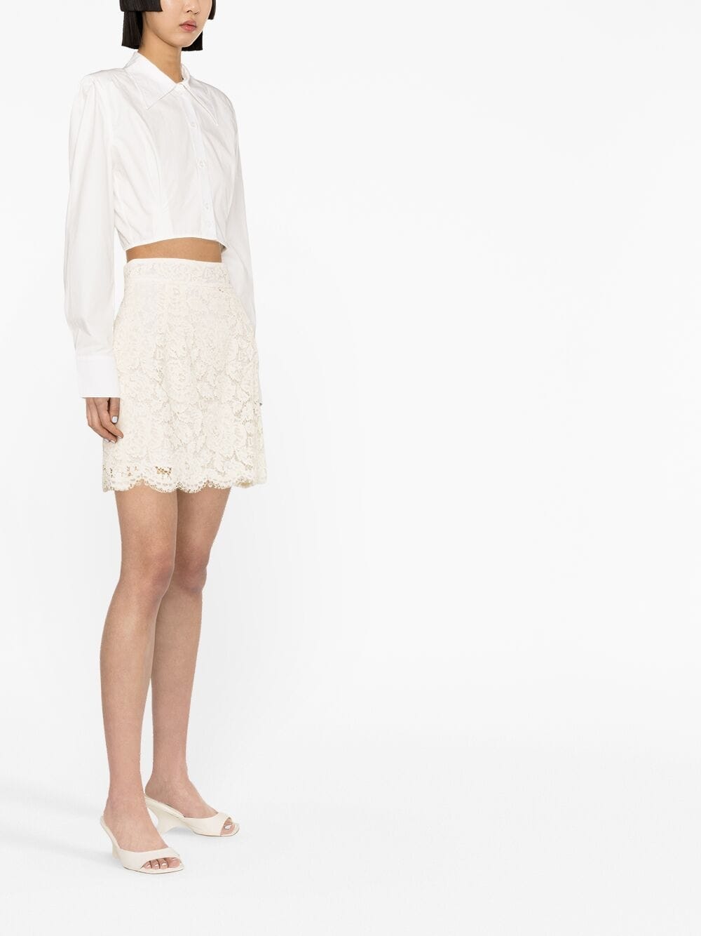 Dolce & Gabbana Lace Floral Miniskirt Glam Steals