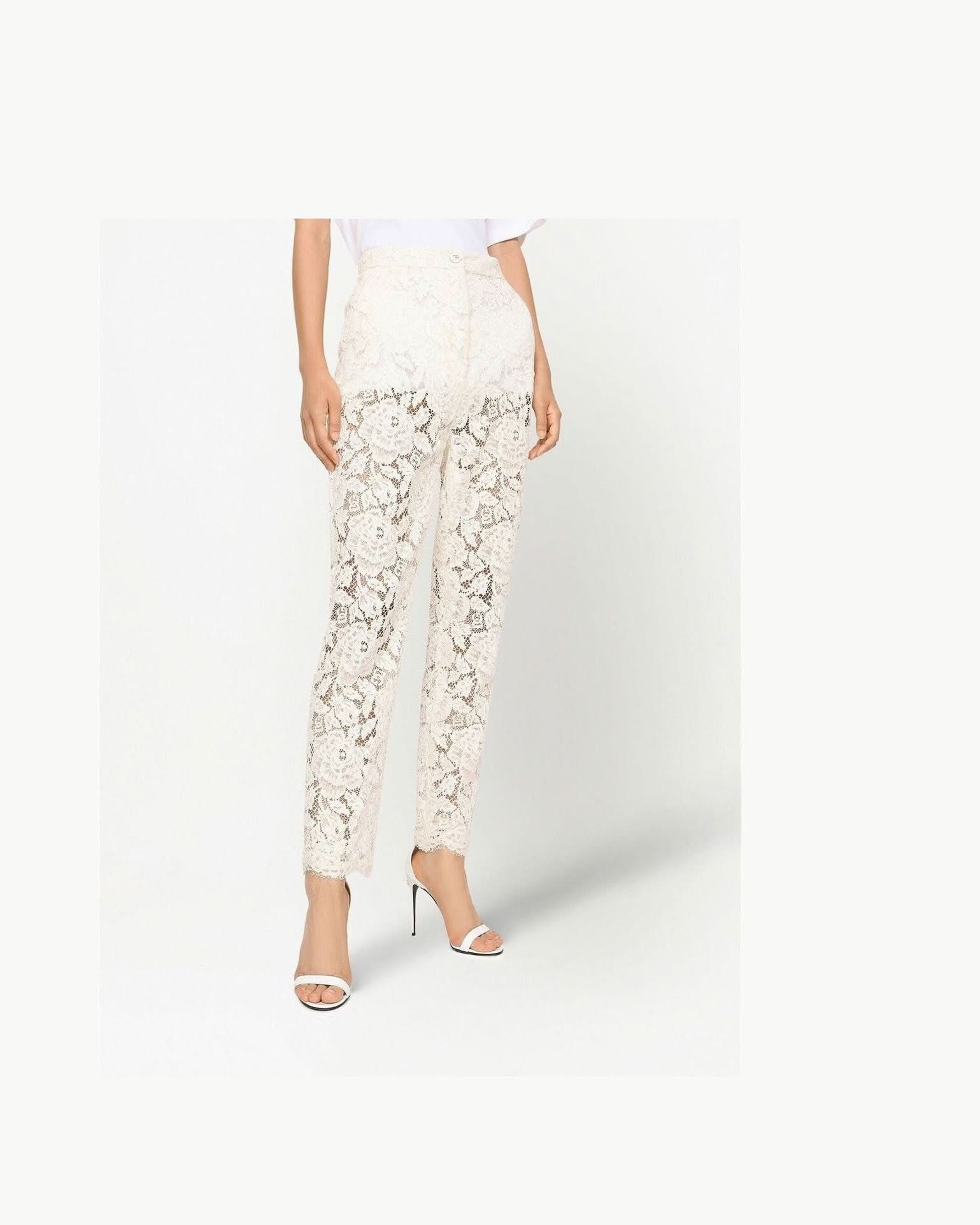 Dolce & Gabbana Lace Floral Trouser Trousers