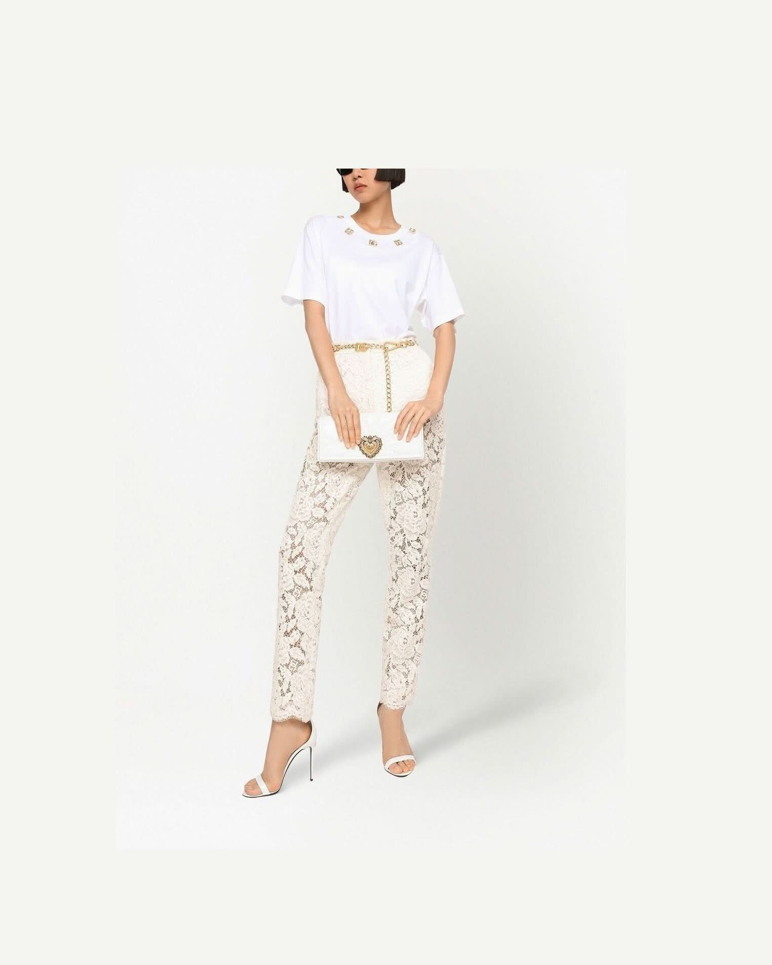 Dolce & Gabbana Lace Floral Trouser Trousers