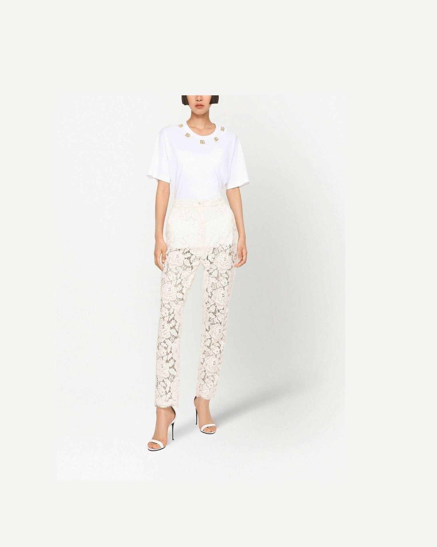 Dolce & Gabbana Lace Floral Trouser Trousers