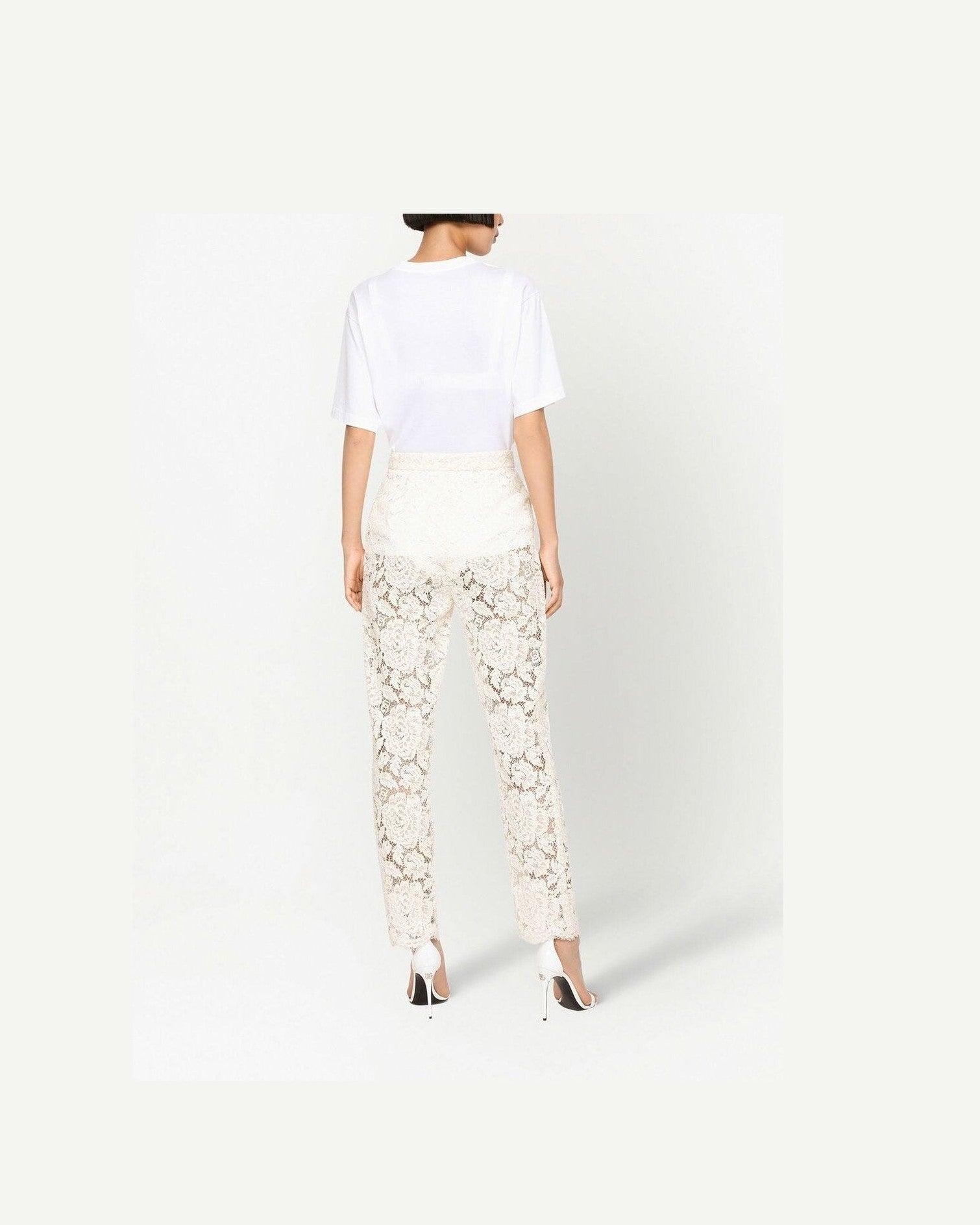 Dolce & Gabbana Lace Floral Trouser Glam Steals