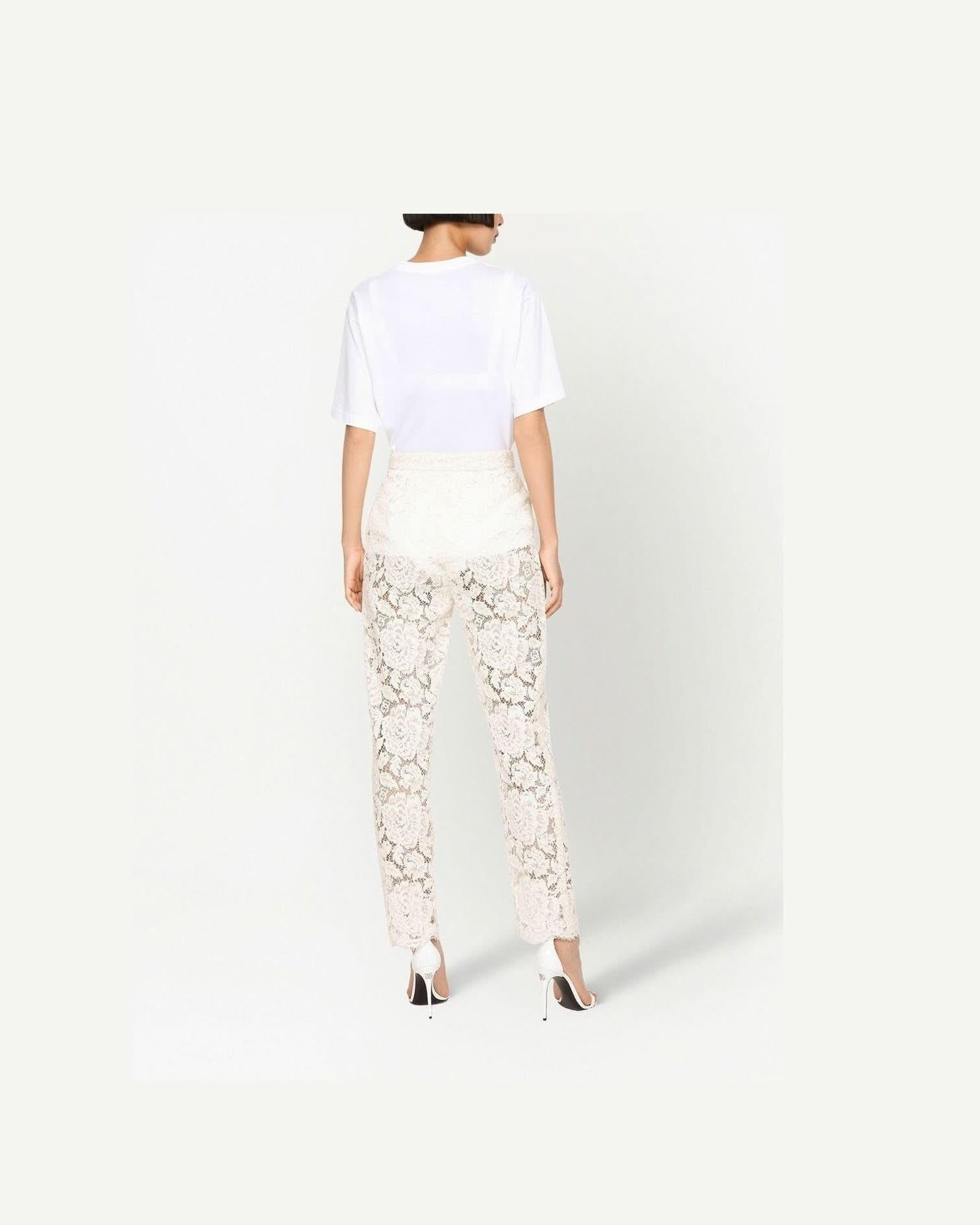 Dolce & Gabbana Lace Floral Trouser Trousers