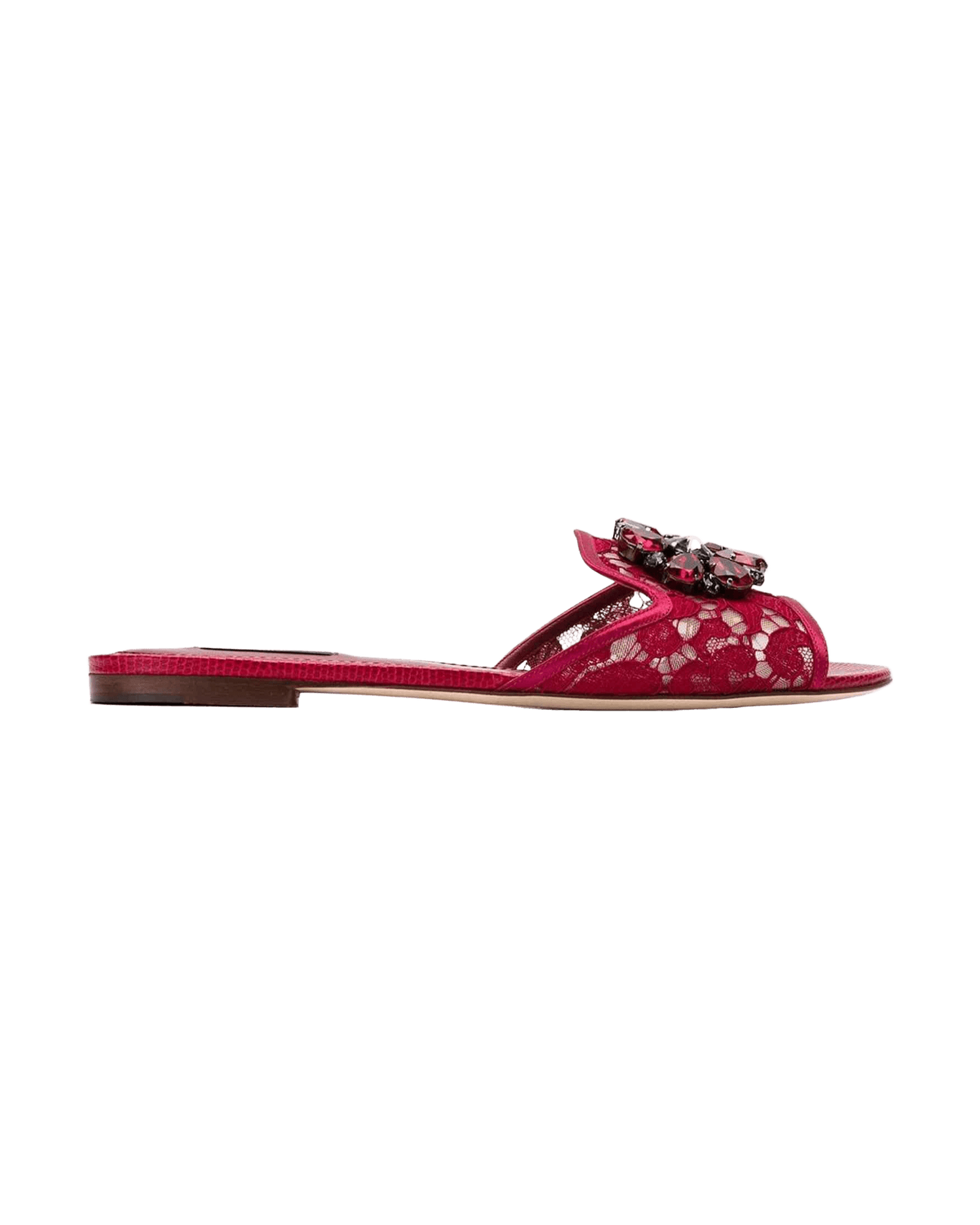 Dolce & Gabbana Lace Rainbow Brooch Detail Sandals Glam Steals