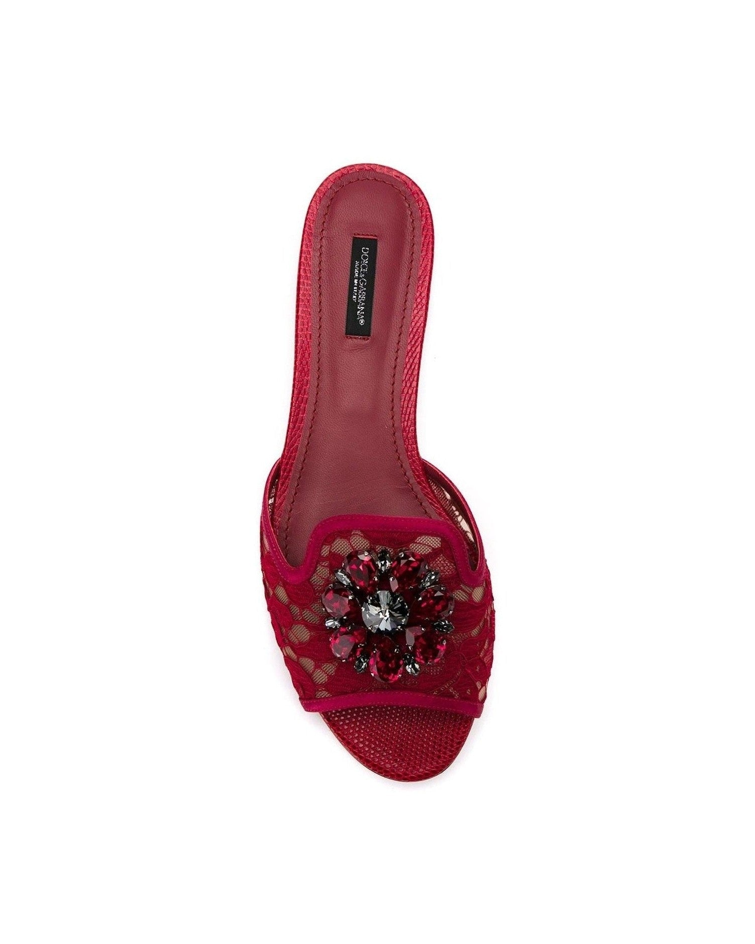 Dolce & Gabbana Lace Rainbow Brooch Detail Sandals Sandals