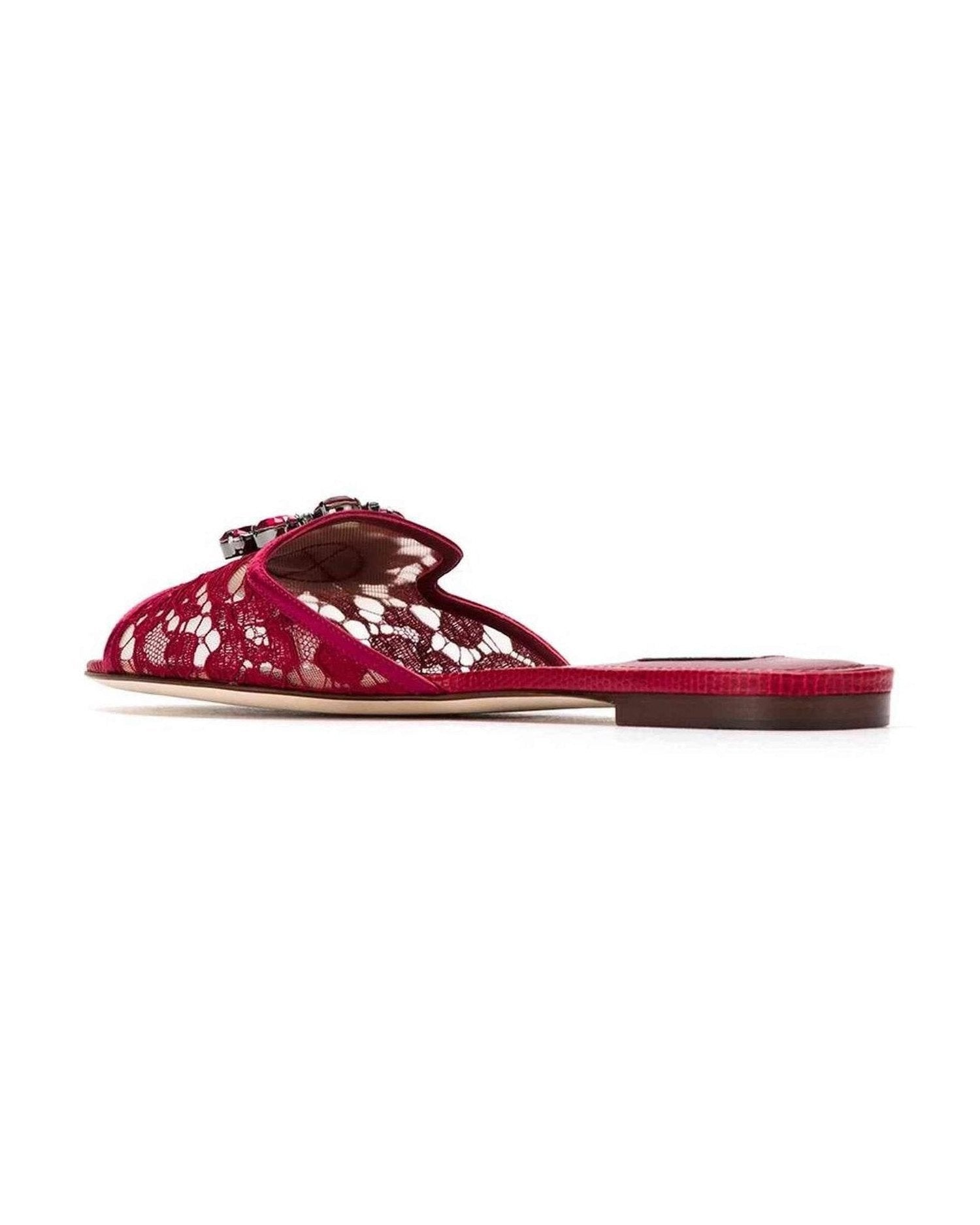 Dolce & Gabbana Lace Rainbow Brooch Detail Sandals Sandals