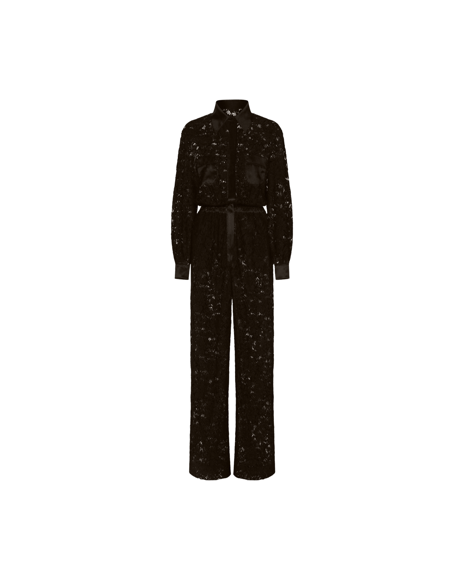 Dolce & Gabbana Lace Trim Long Sleeve Jumpsuit Glam Steals