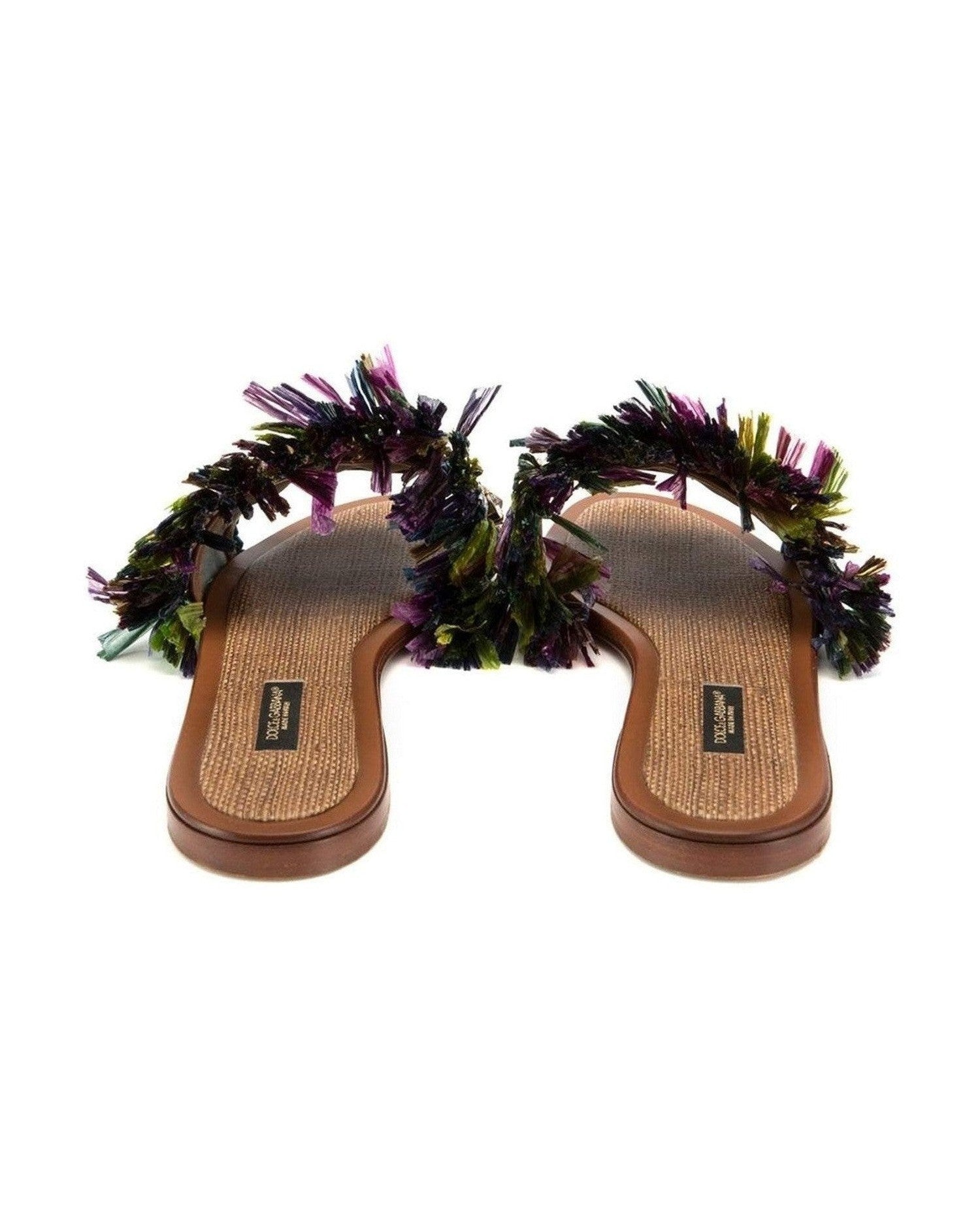 Dolce & Gabbana Leather Di Lambskin Multicolor Sandal Glam Steals
