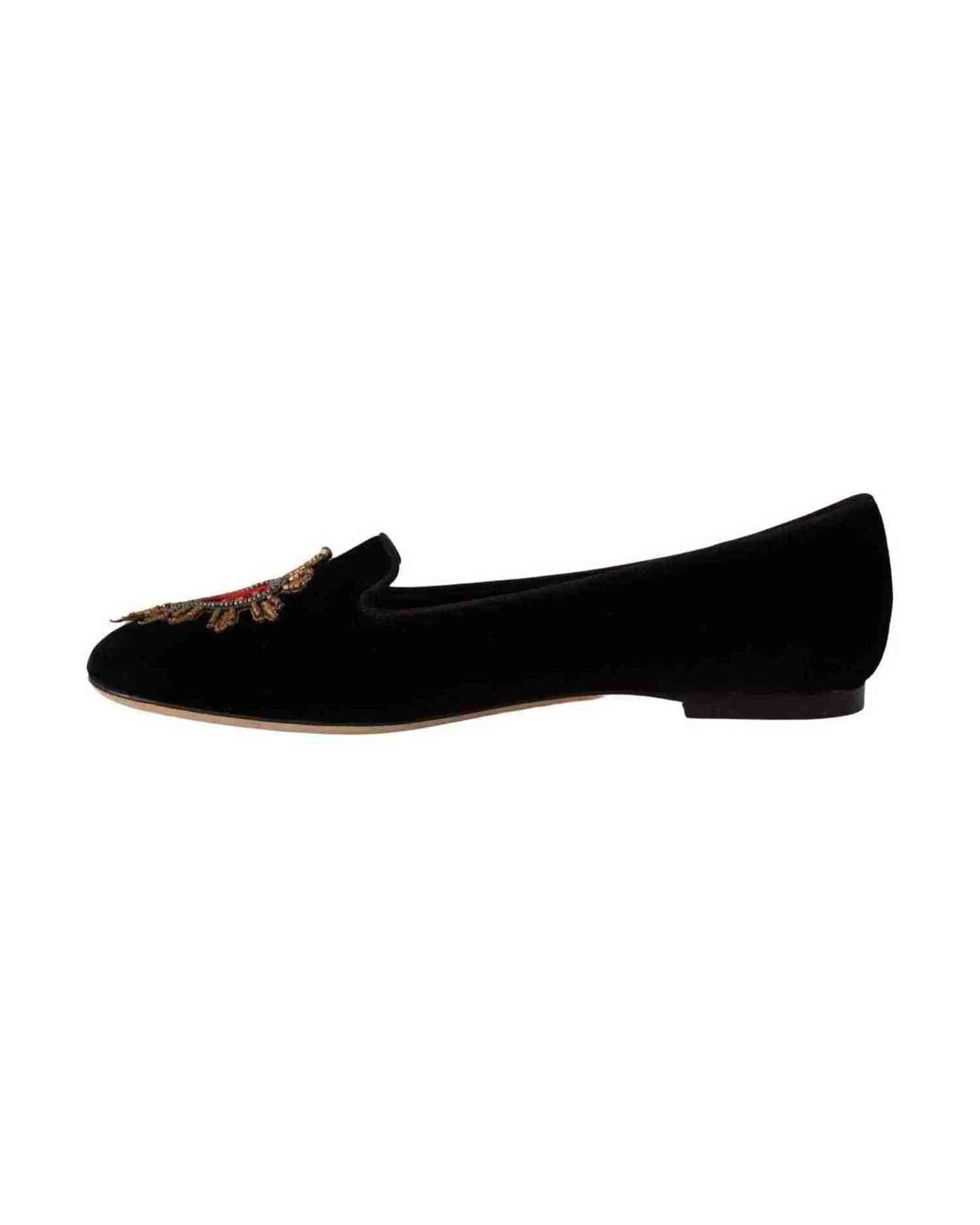 Dolce & Gabbana Leather Elegant Patent Flat Shoes Shoes