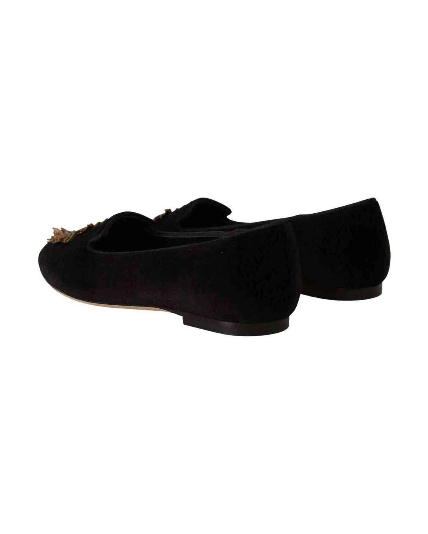 Dolce & Gabbana Leather Elegant Patent Flat Shoes Shoes