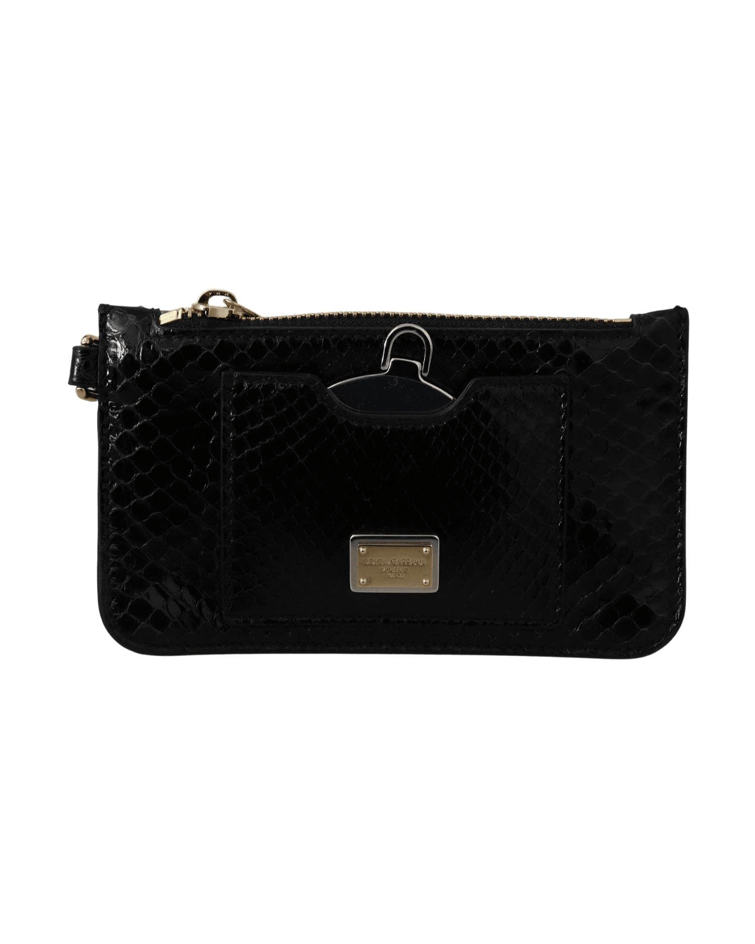 Dolce & Gabbana Leather Elegant Python Pattern Wristlet Wallet Glam Steals