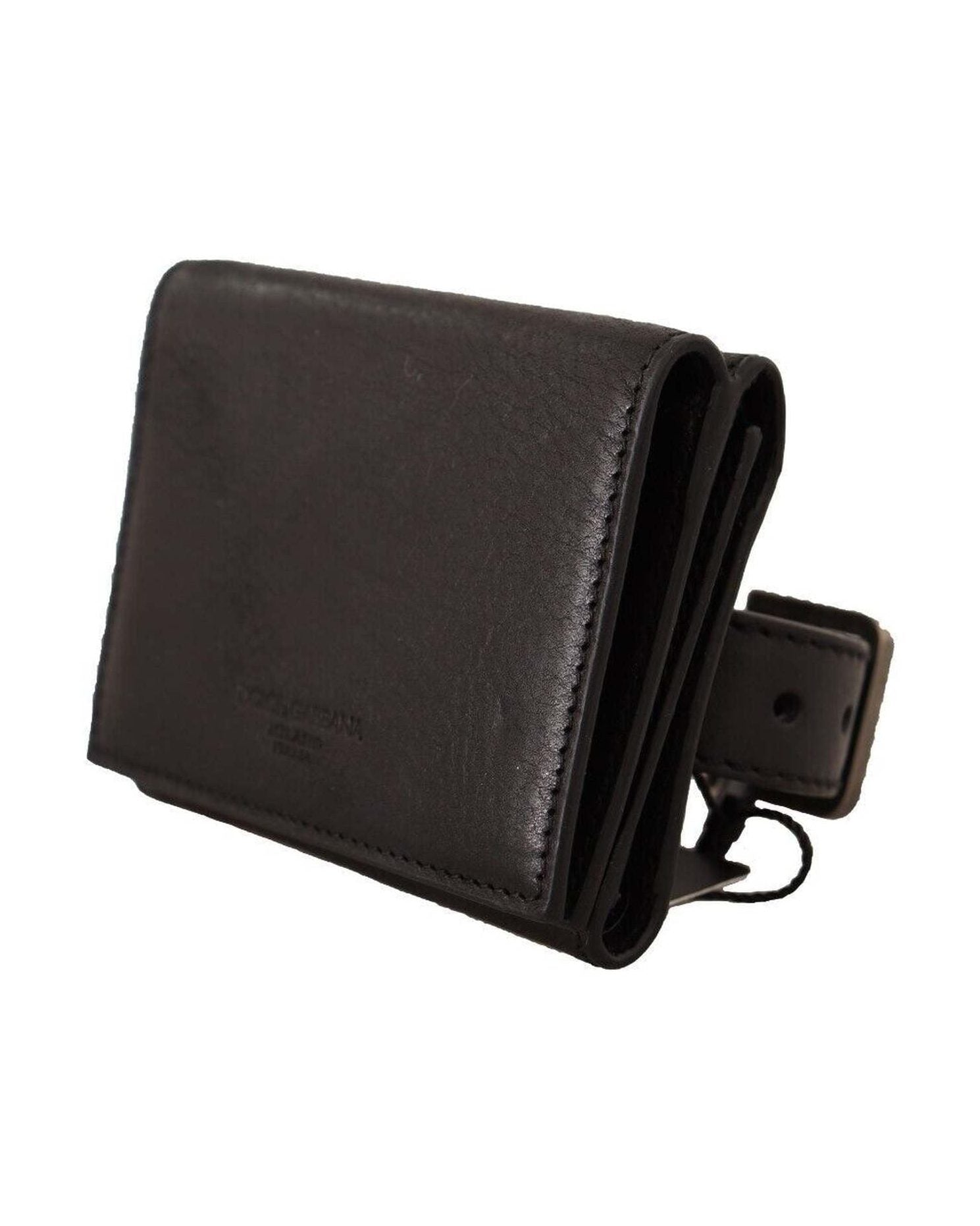 Dolce & Gabbana Leather Elegant Trifold Multi Kit Accessory Glam Steals